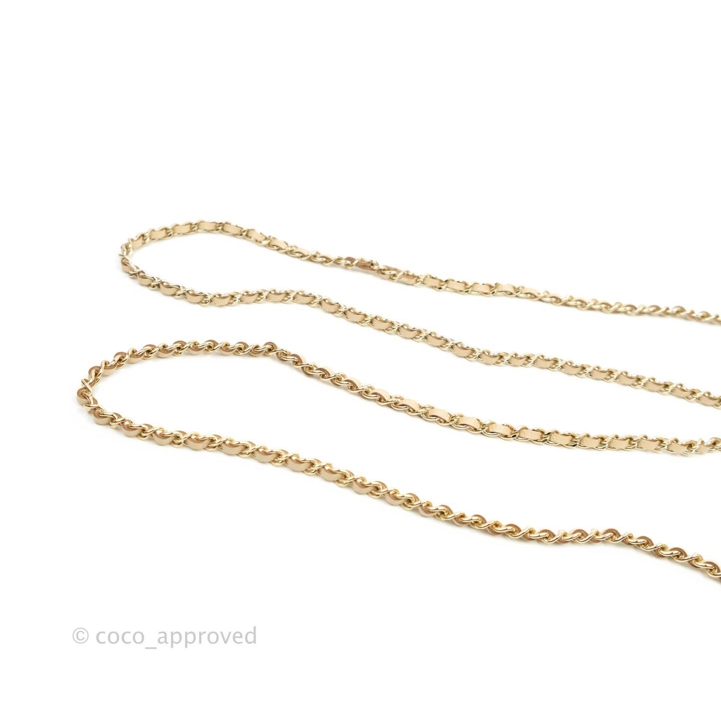 Chanel Quilted Golden Class Wallet on Chain WOC Light Beige Caviar Gold Hardware