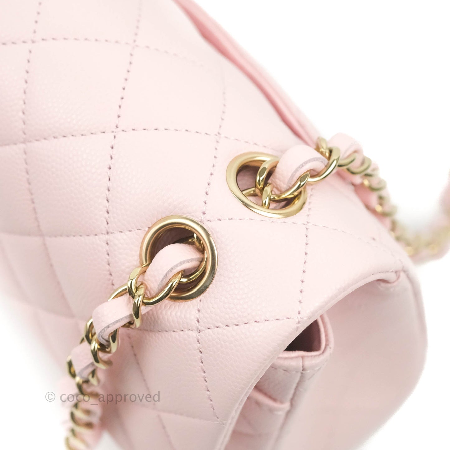 Chanel Classic Small S/M Flap Pink Caviar Gold Hardware 22S