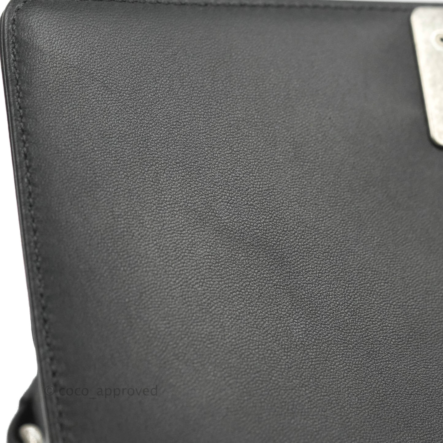 Chanel Quilted Medium Boy Black Lambskin Ruthenium Hardware