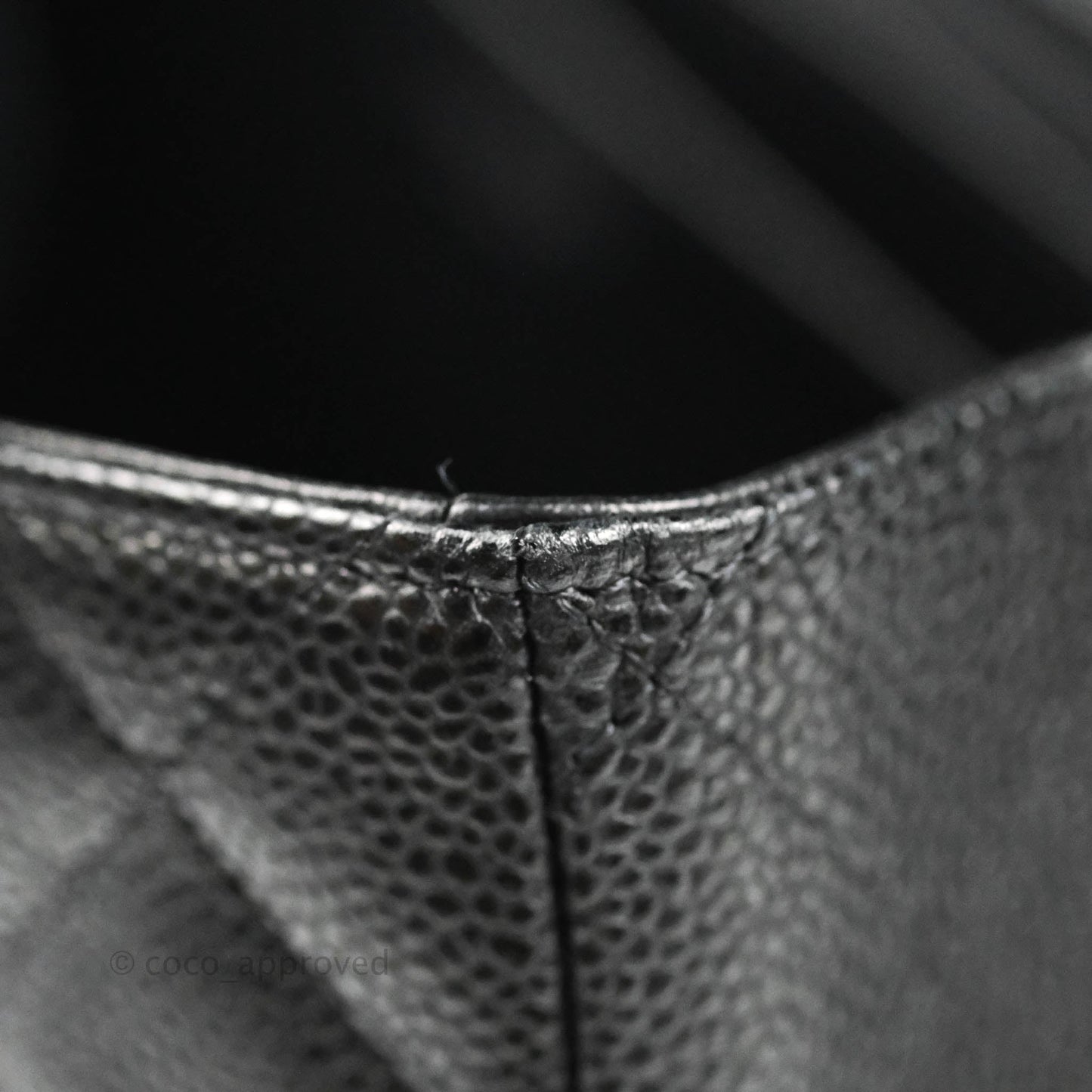 Chanel Single Flap Maxi Caviar Black Silver Hardware