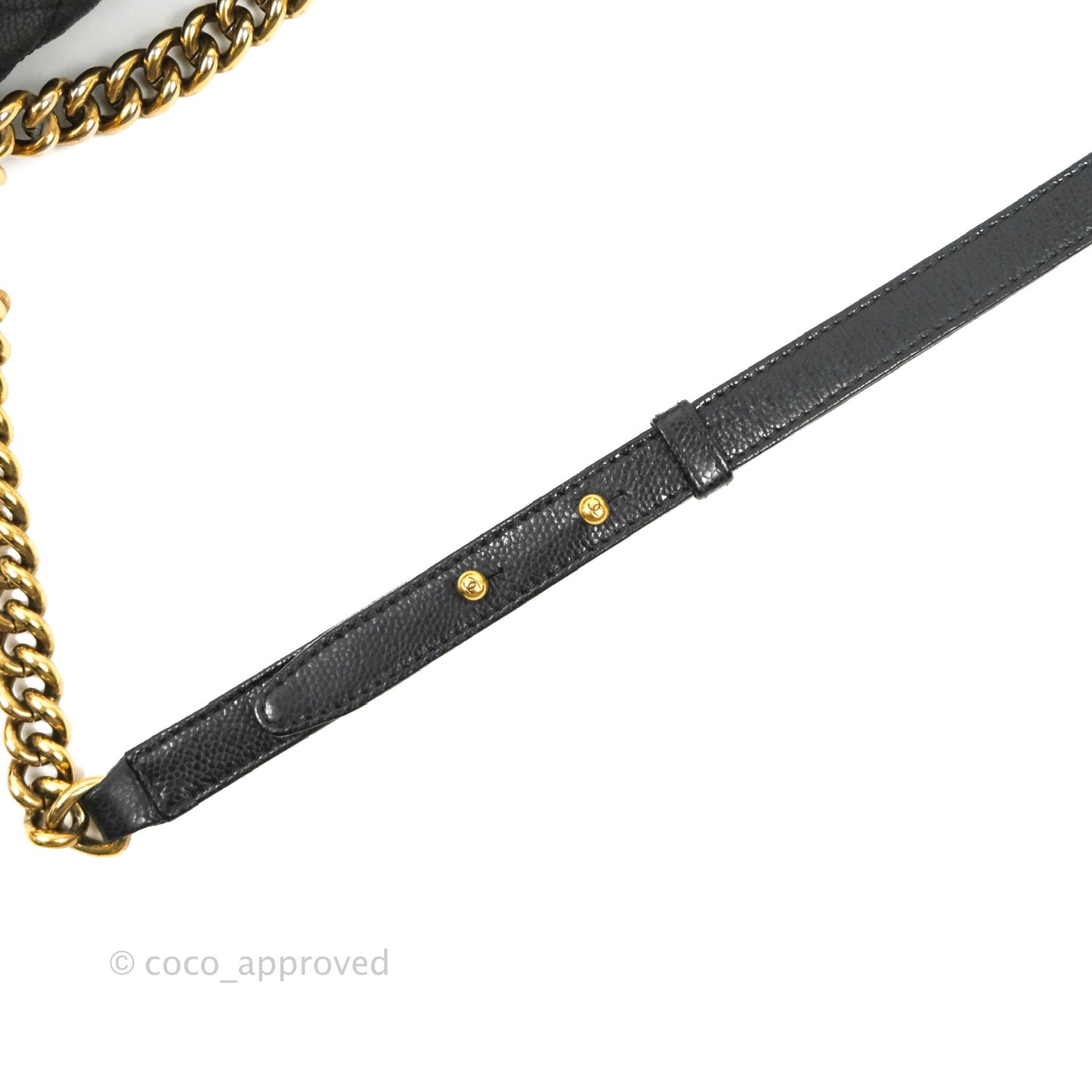 Chanel Quilted Small Boy Black Caviar Aged Gold Hardware