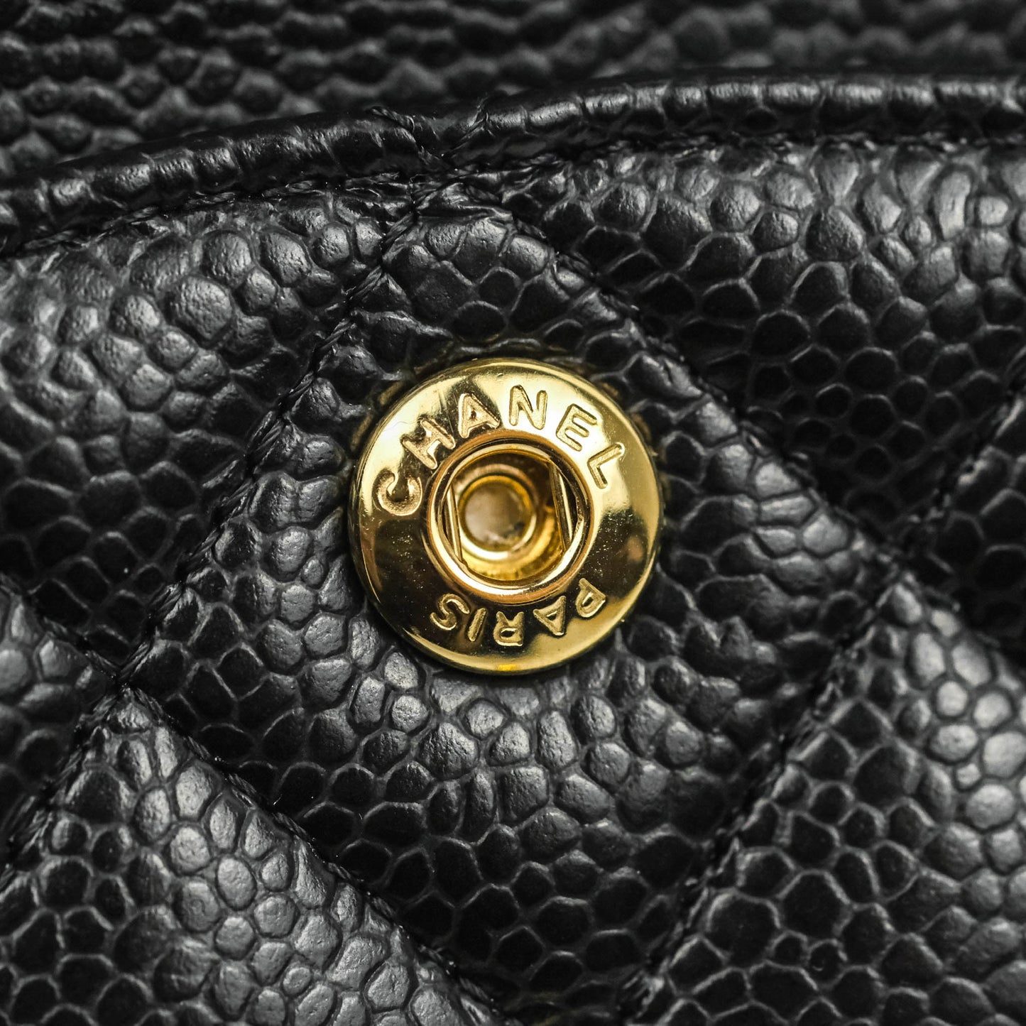 Chanel Small Classic Quilted Flap Black Caviar Gold Hardware