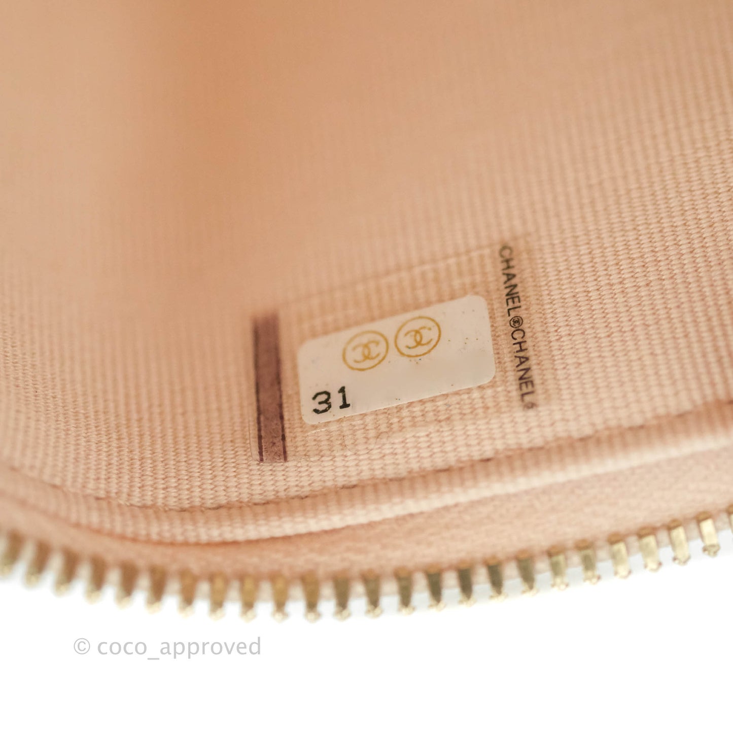 Chanel Classic Mini Vanity With Chain Light Beige Caviar Gold Hardware