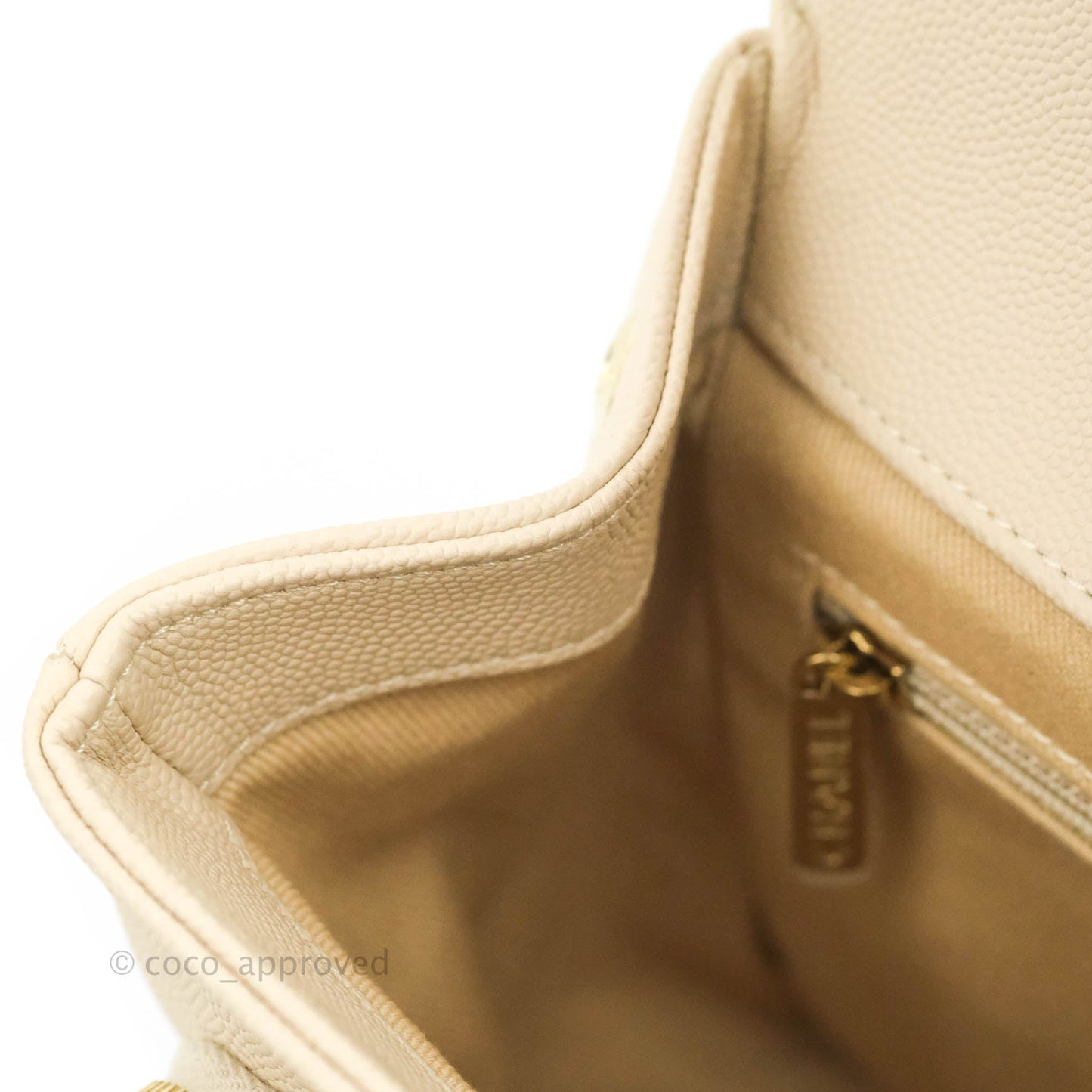 Chanel Quilted Medium Business Affinity Flap Light Beige Caviar Gold Hardware 20B