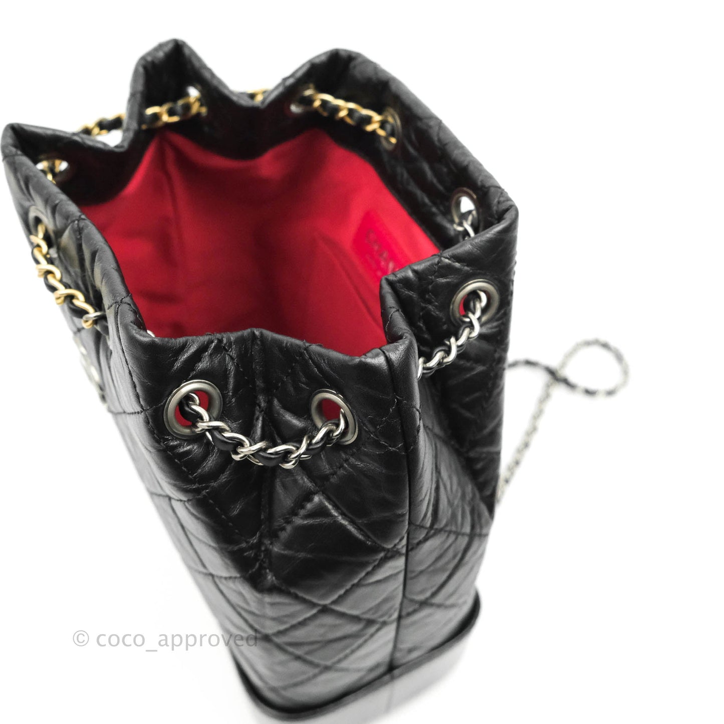 Chanel Small Gabrielle Backpack Black Aged Calfskin
