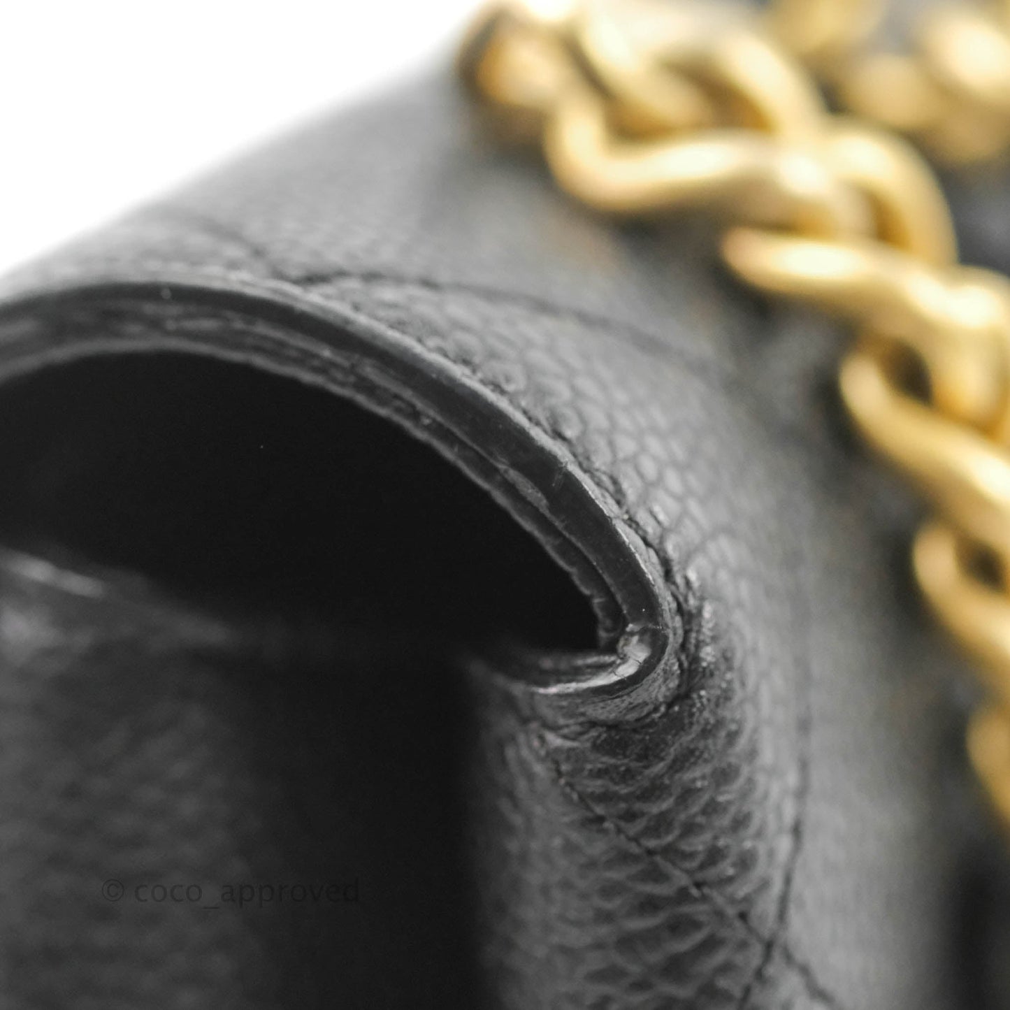 Chanel Small Chic Affinity Grained Calfskin Black Gold Hardware