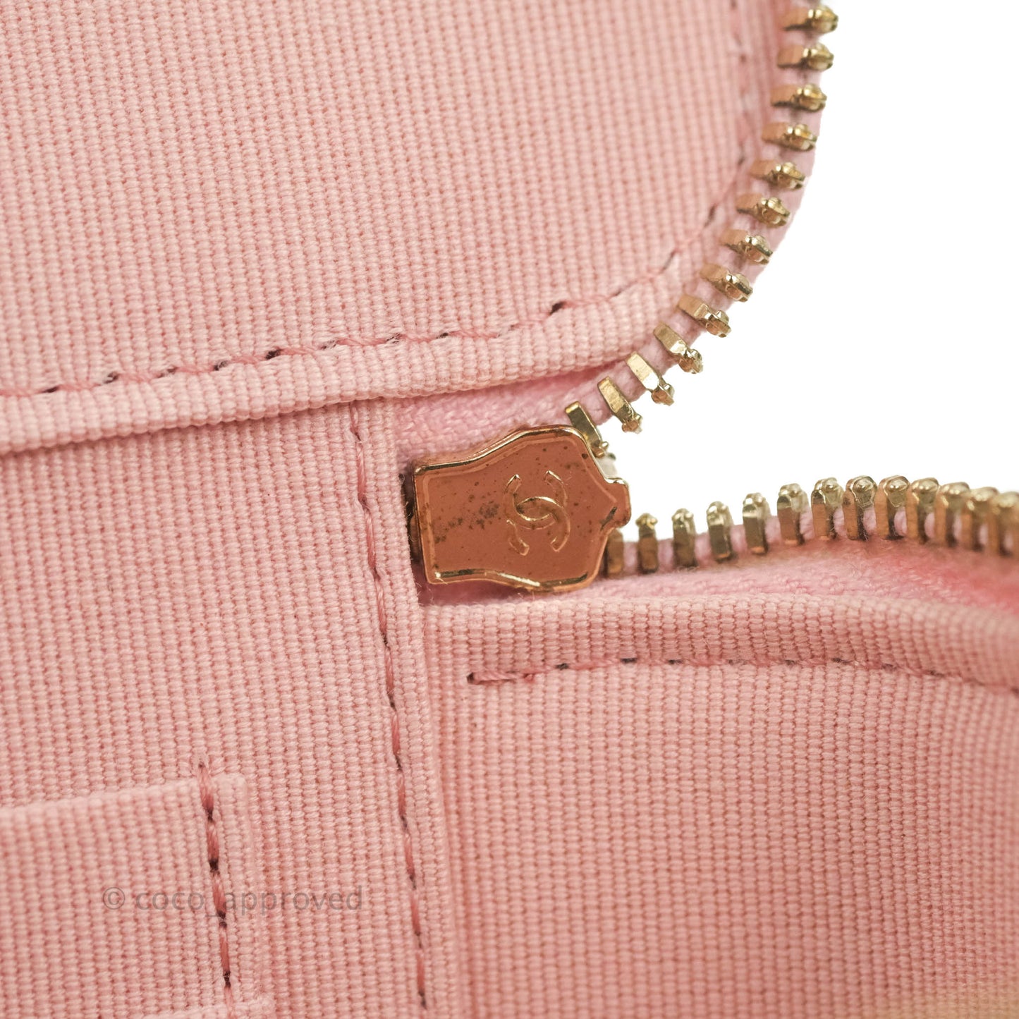 Chanel Classic Vanity With Chain Pink Caviar Gold Hardware
