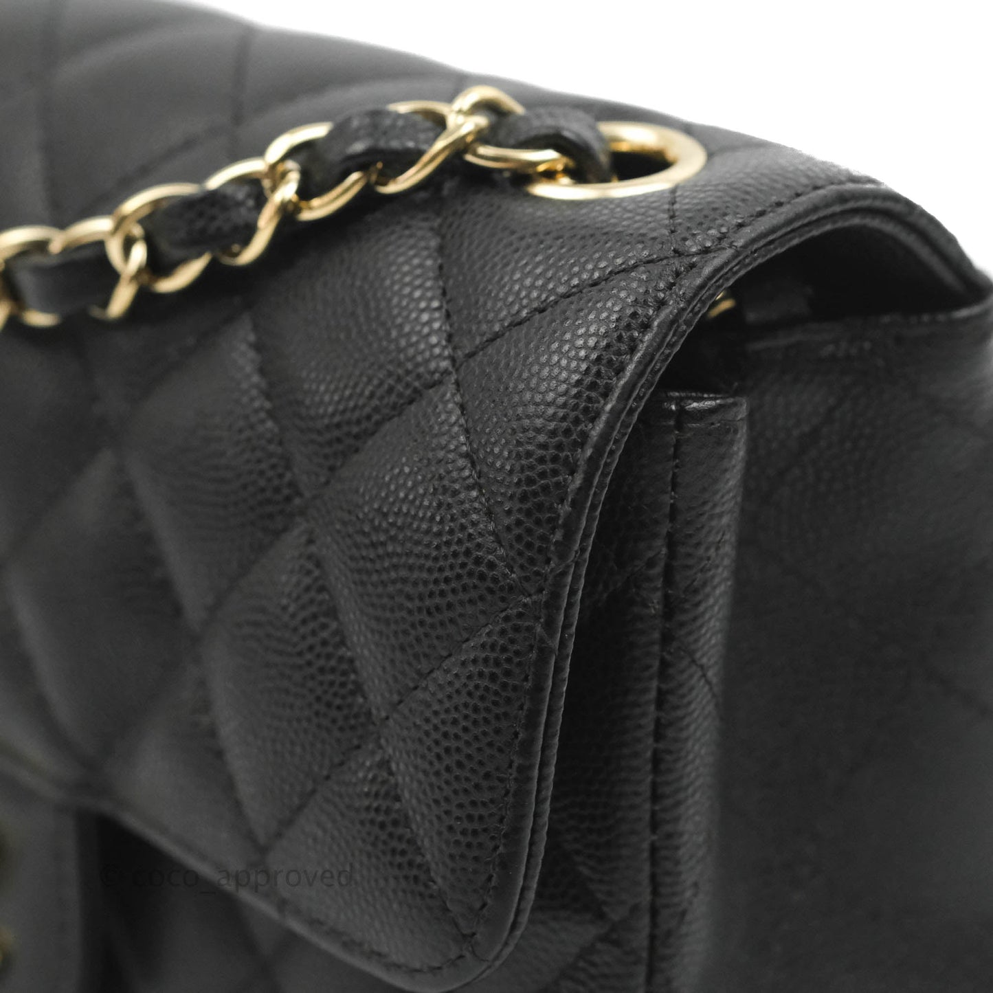 Chanel Classic Mini Rectangular Flap Black Caviar Gold Hardware 17C