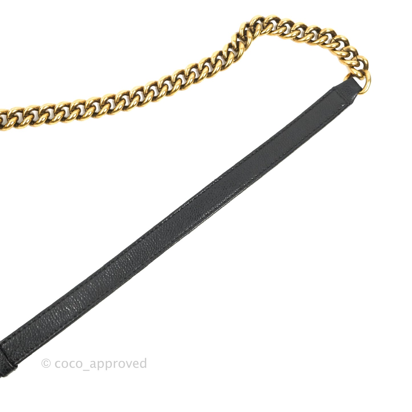 Chanel Quilted Small Boy Black Caviar Aged Gold Hardware