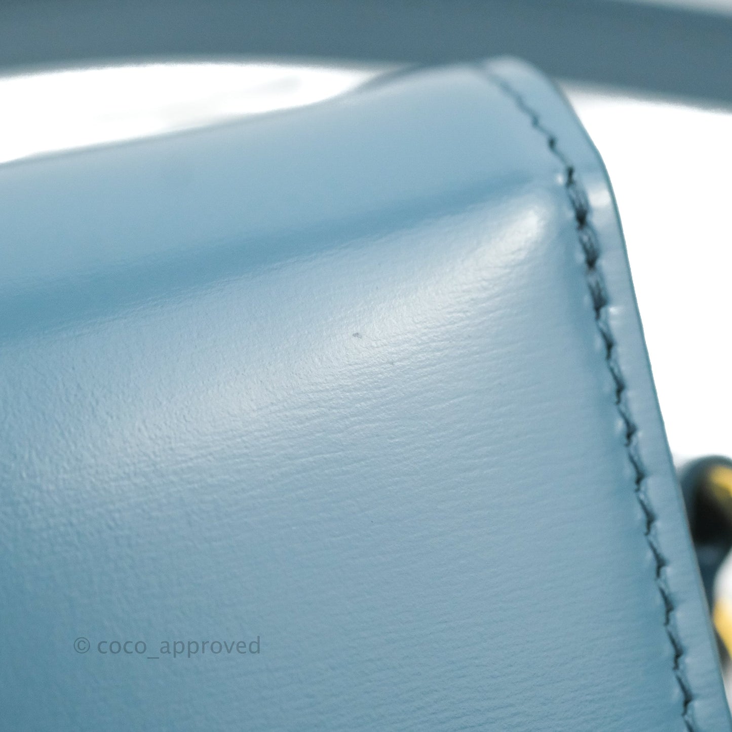 Celine Teen Triomphe Bag Shiny Calfskin Denim Blue