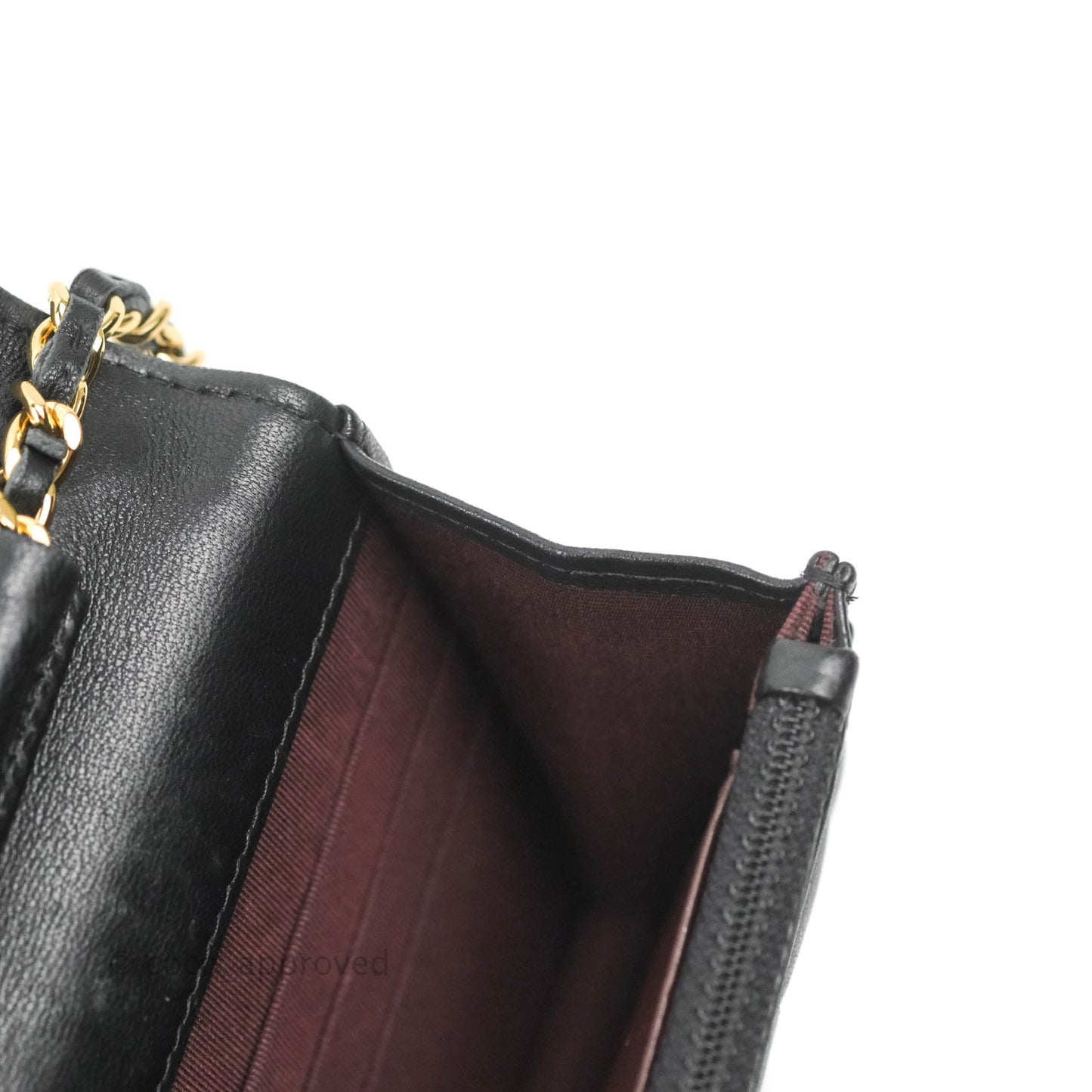 Chanel Quilted Classic WOC Black Lambskin Gold Hardware