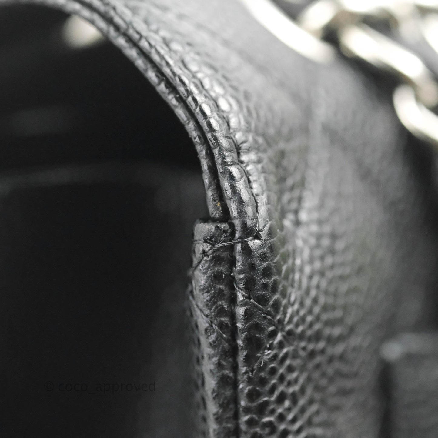 Chanel Single Flap Maxi Caviar Black Silver Hardware