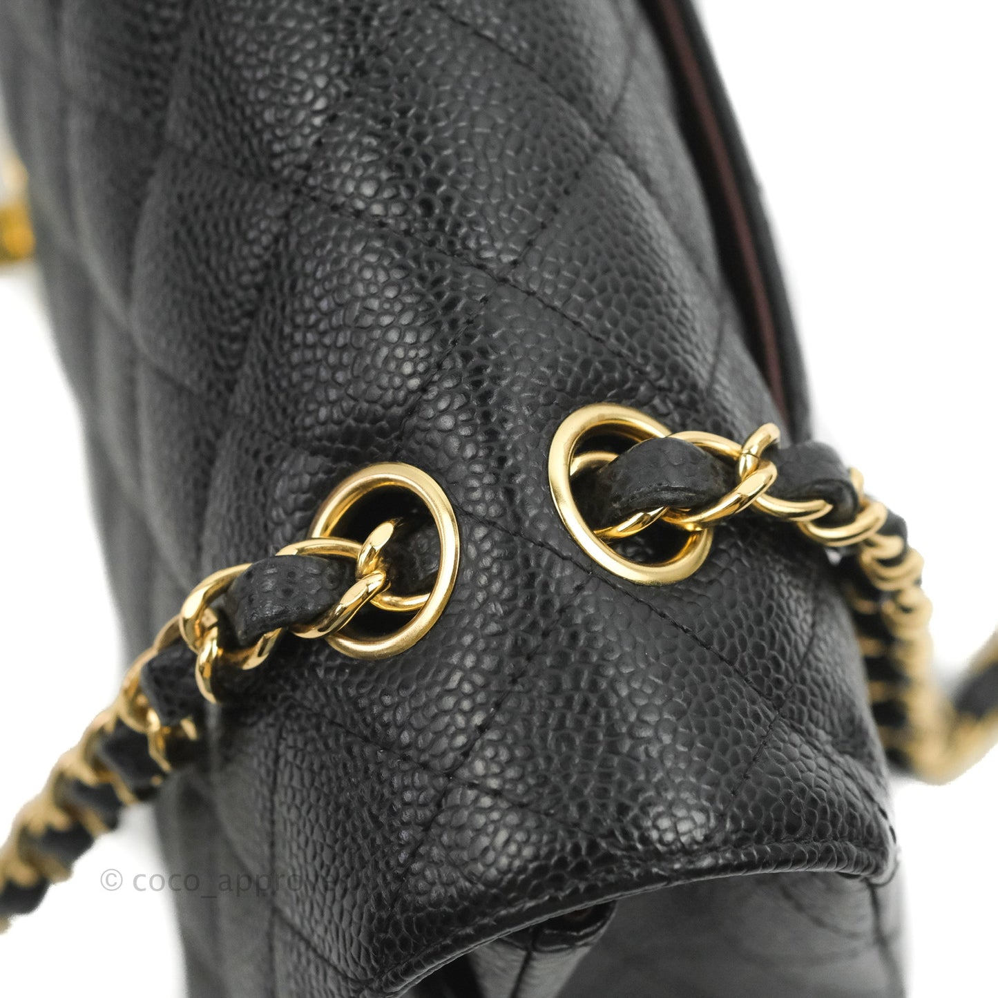 Chanel Classic M/L Medium Flap Quilted Black Caviar Gold Hardware