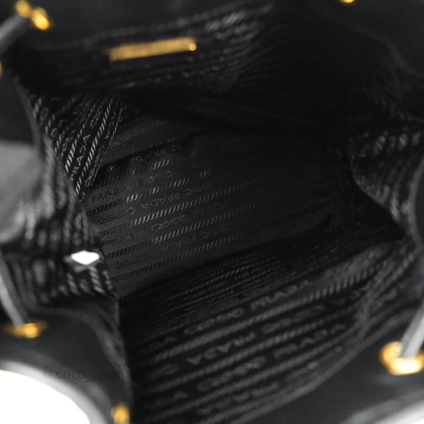 Prada Duet Bucket Bag Black Leather