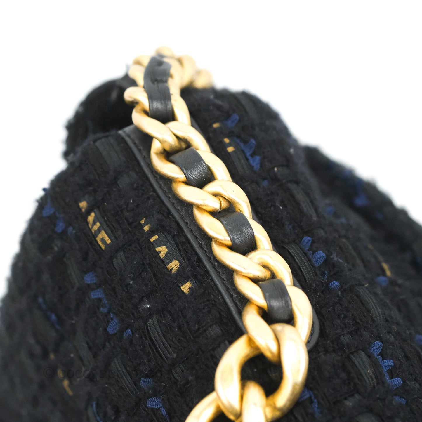 Chanel 19 Maxi Flap Bag Black Tweed Mixed Hardware