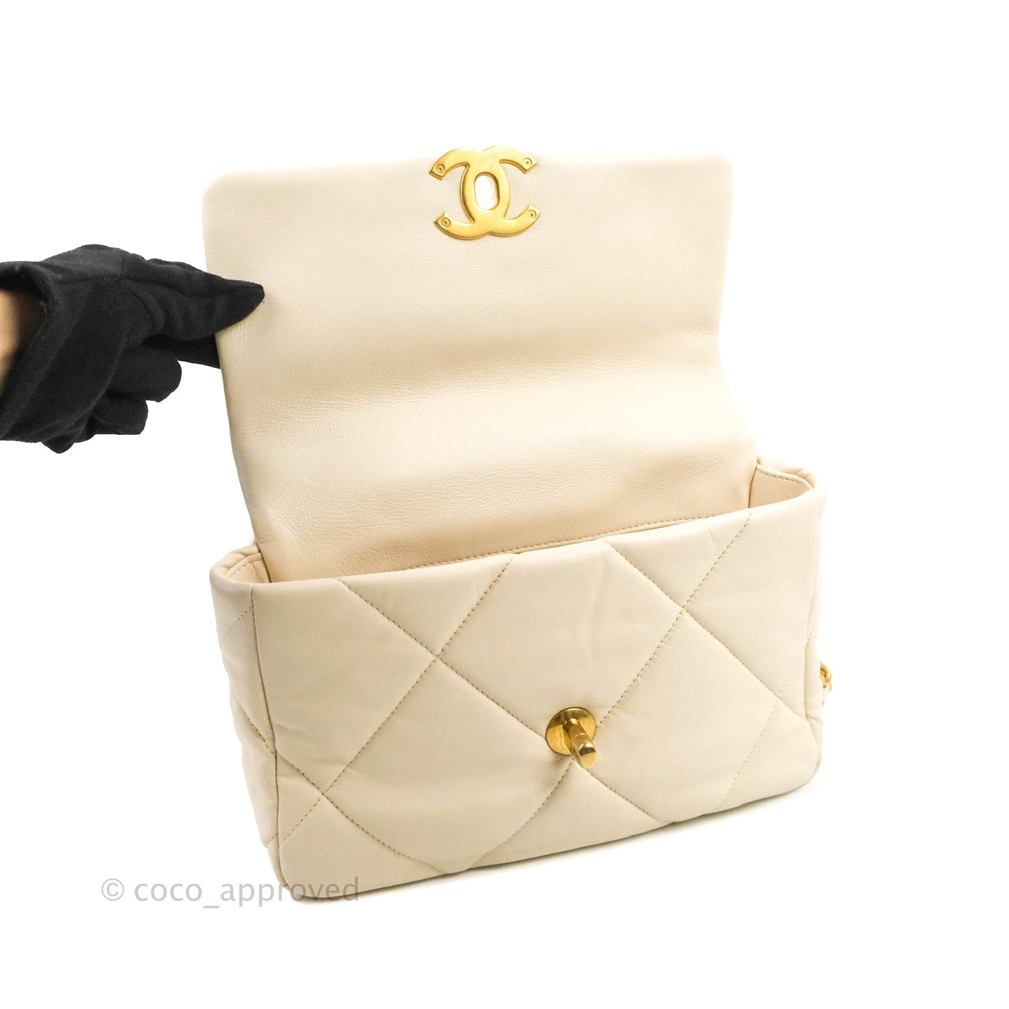 Chanel 19 Small Light Beige Lambskin Mixed Hardware 20C
