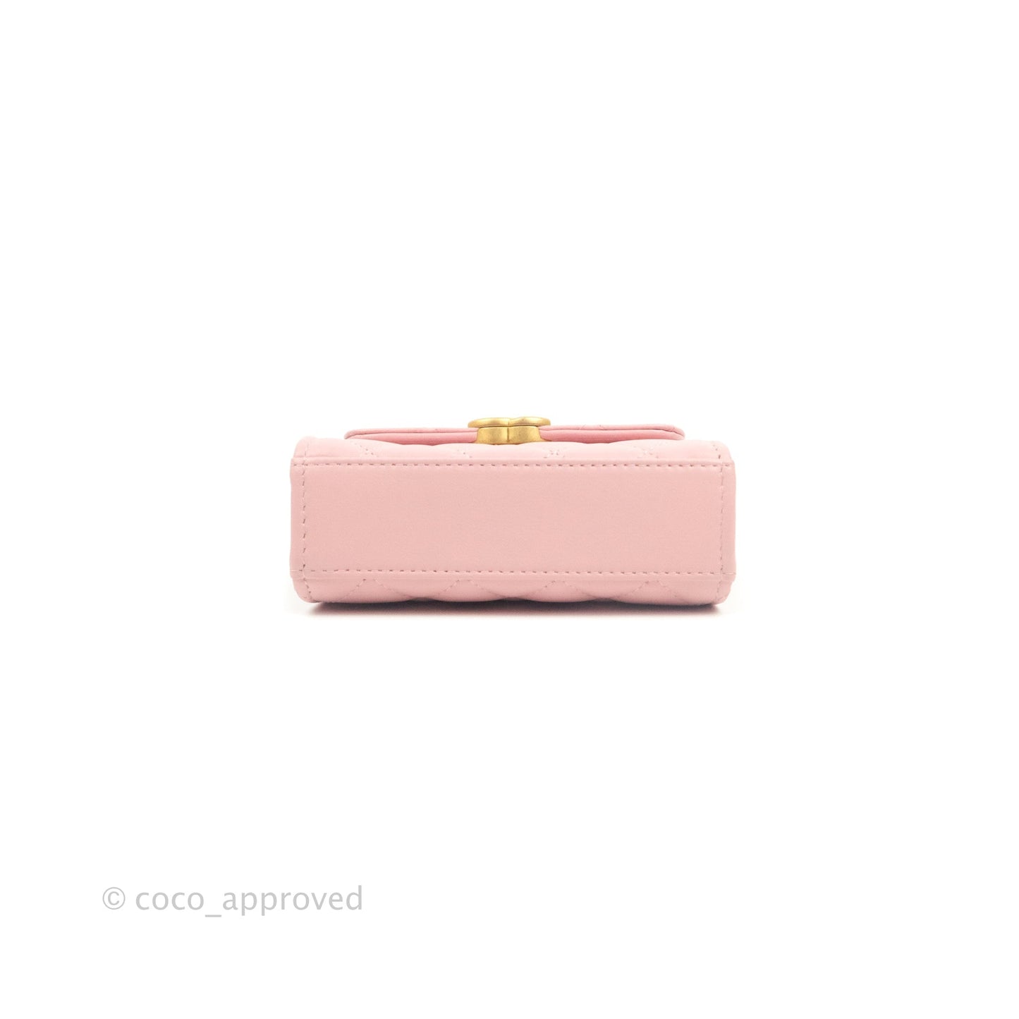 Chanel Mini Enamel Handle Clutch on Chain Pink Lambskin Gold Hardware 22B