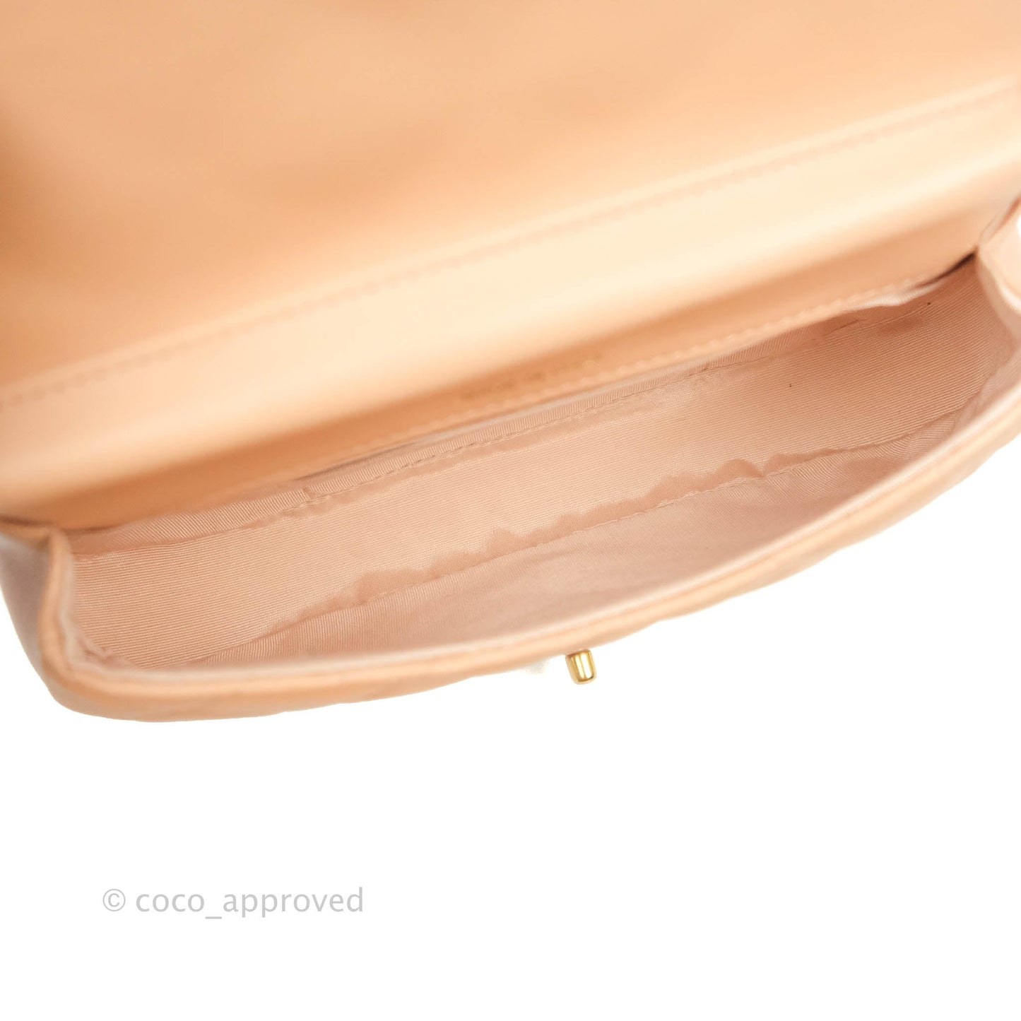 Chanel Clutch with Chain Beige Pink Calfskin Aged Gold Hardware