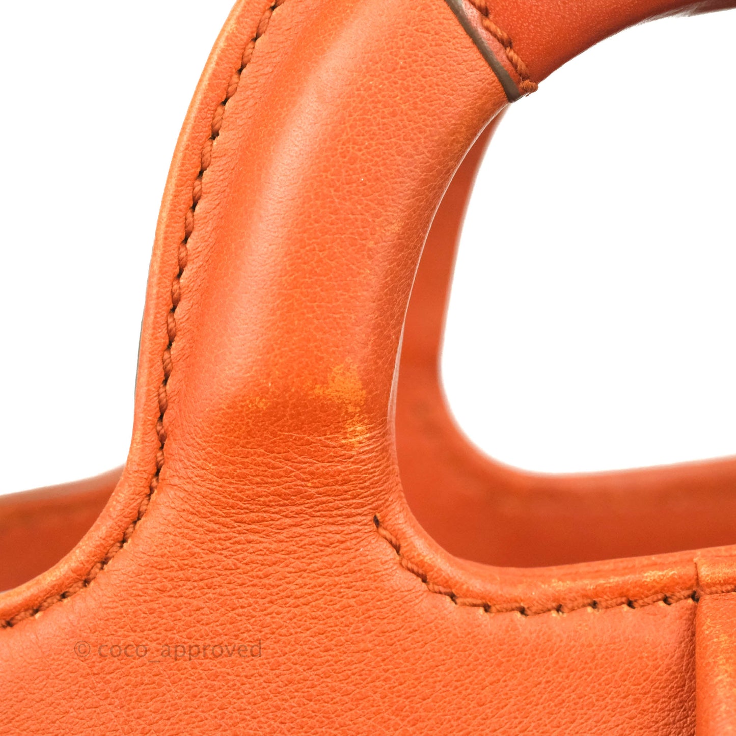 Salvatore Ferragamo Orange Top Handle Bag With Strap