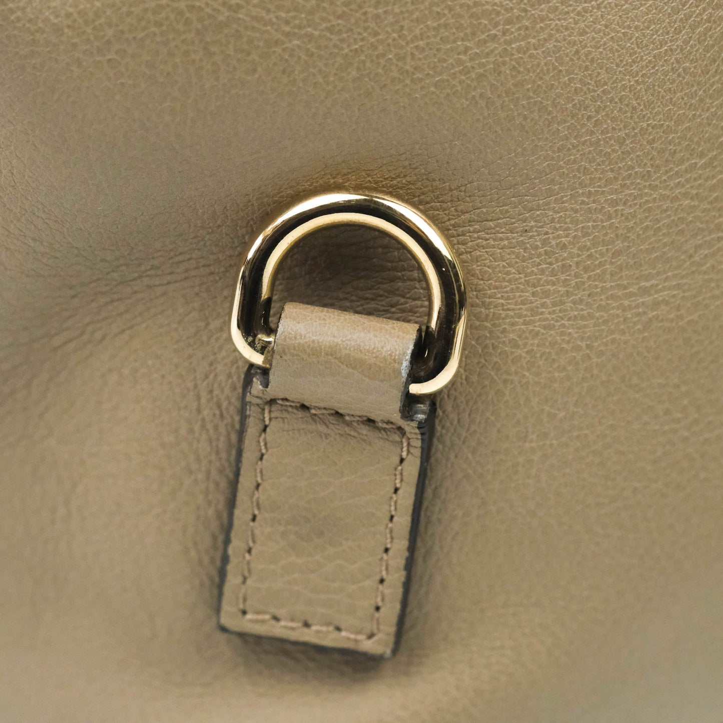 Chloe Small Faye Backpack Suede Calfskin Motty Grey Gold Hardware