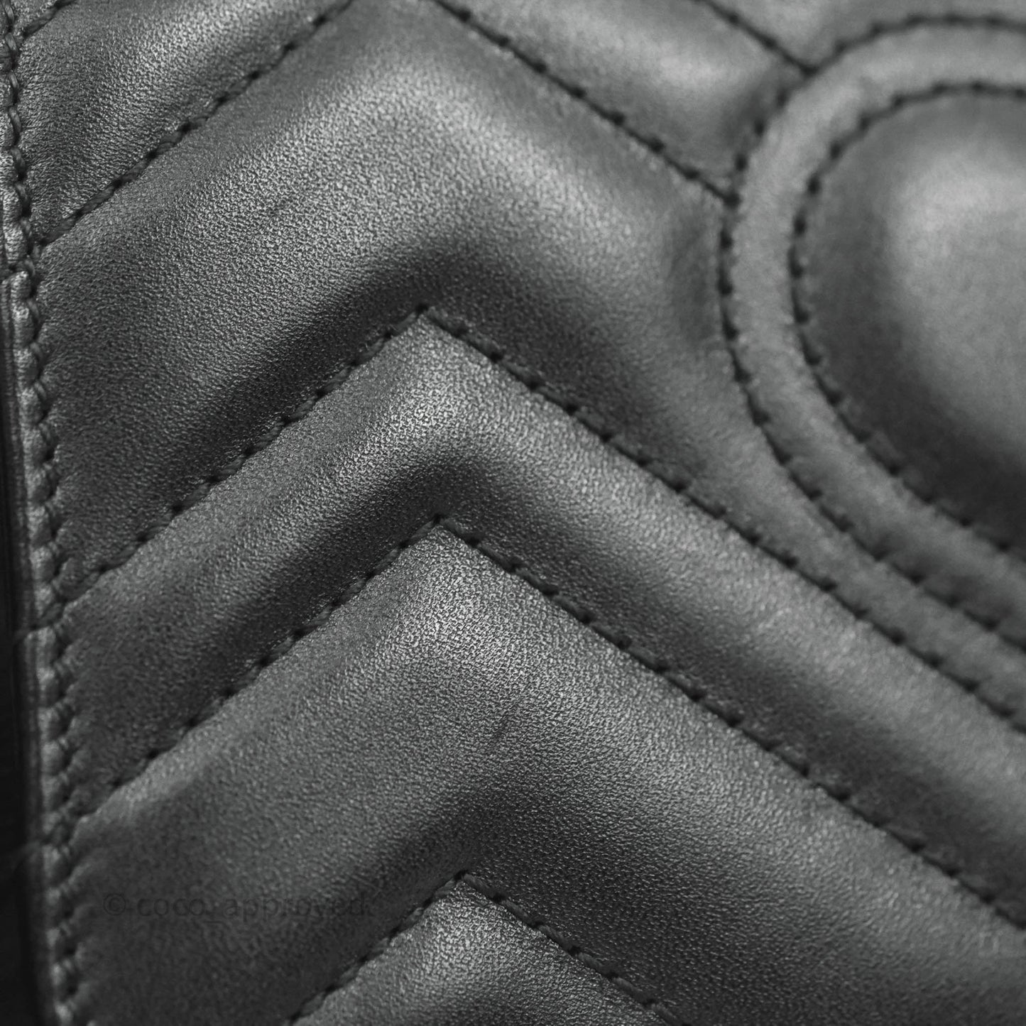 Gucci Matelasse GG Marmont Mini Bag Black Calfskin Gold Hardware