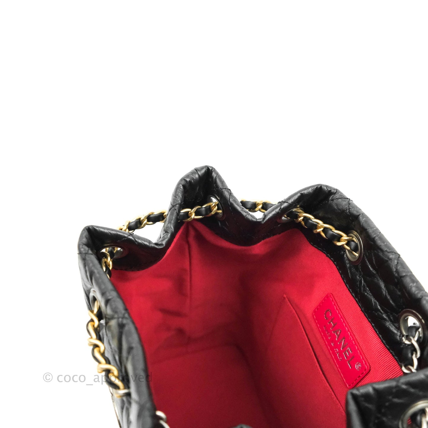 Chanel Small Gabrielle Backpack Black Aged Calfskin