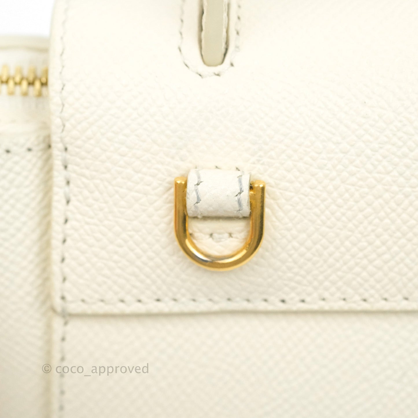 Celine Pico Belt Bag White Grained Calfskin Gold Hardware