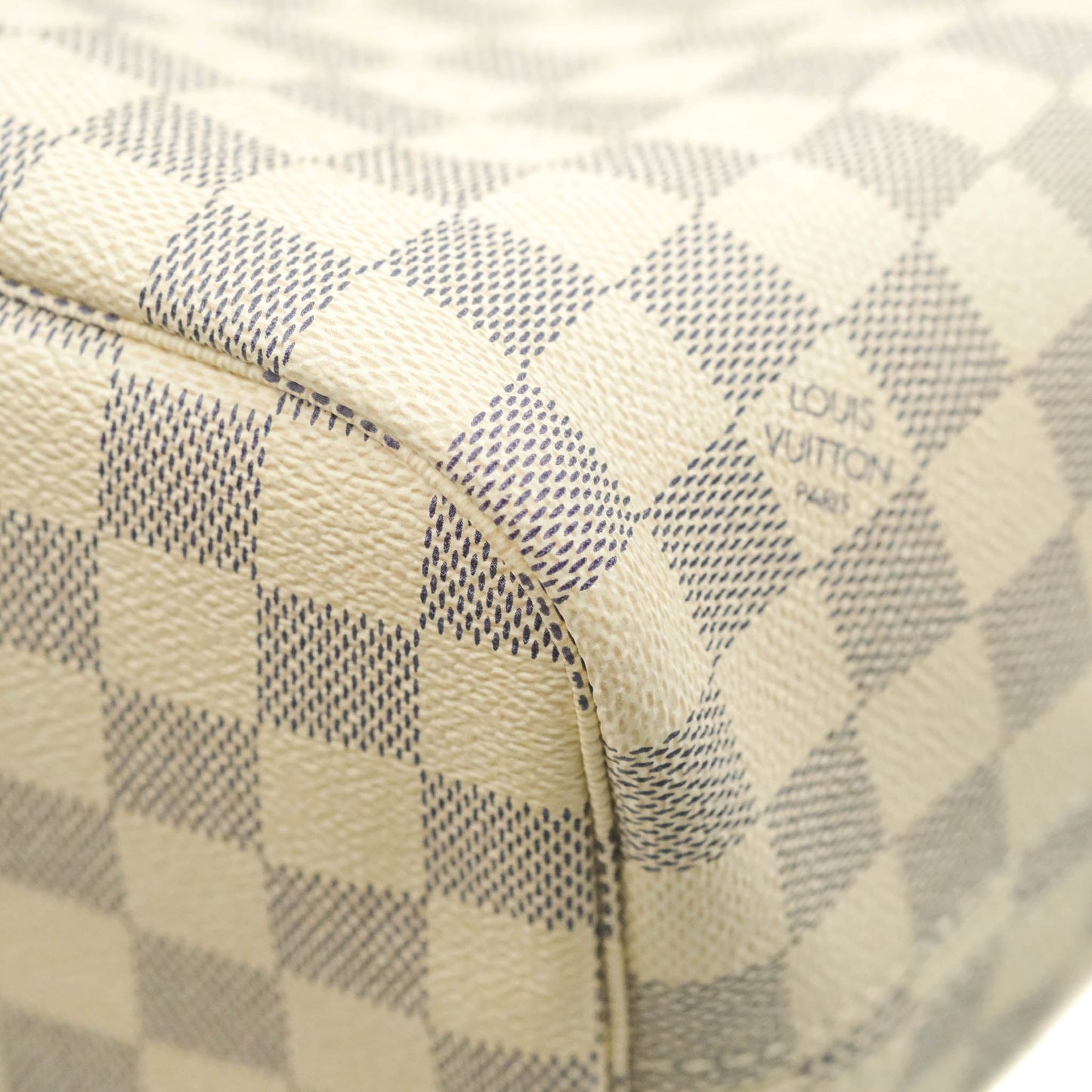 LV Neverfull MM Damier Azur Canvas Tote Bag