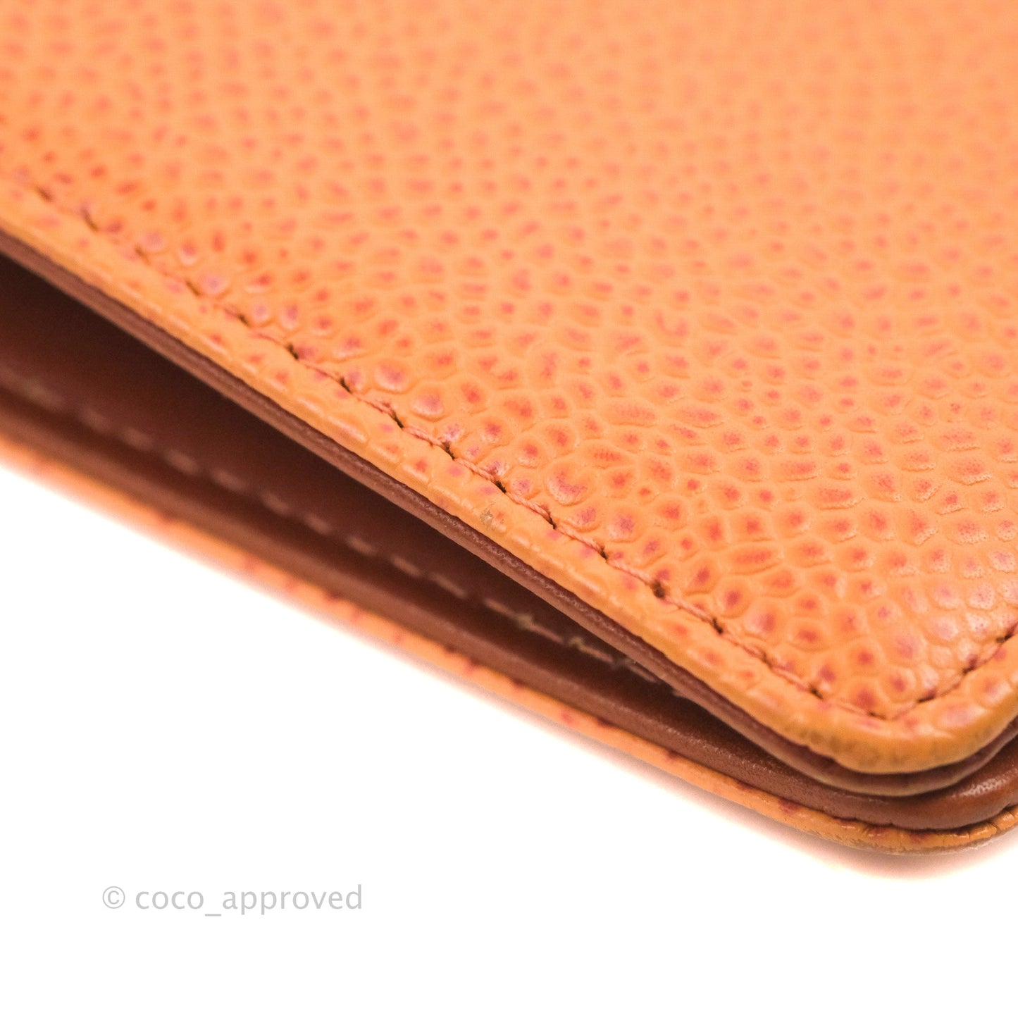 Chanel Yen Wallet Orange Claire Grained Calfskin
