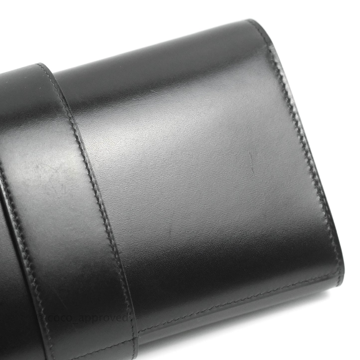 Hermes Medor 23 Clutch Black Box Leather Gold Hardware