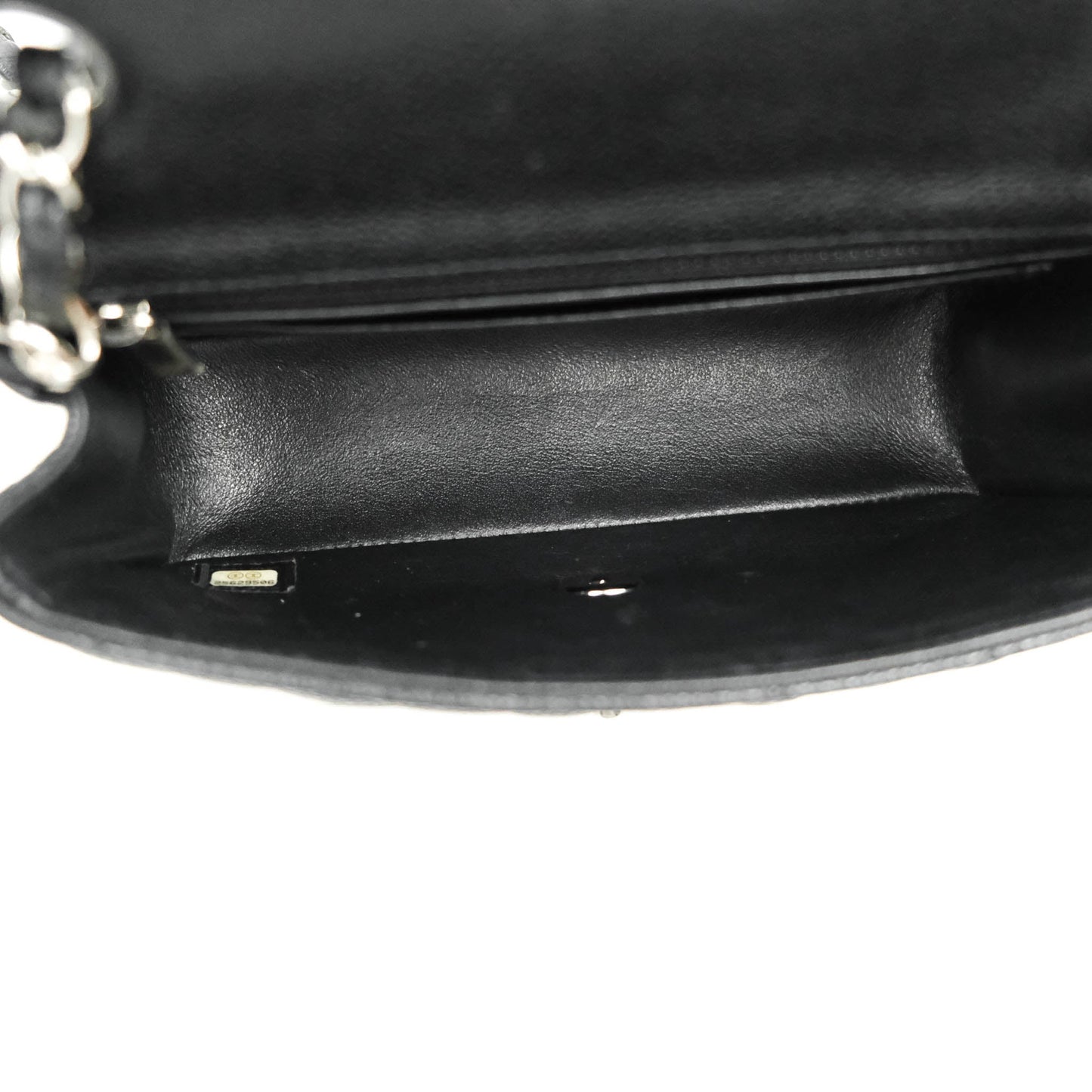 Chanel Quilted Mini Rectangular Flap Black Caviar Silver Hardware 18S
