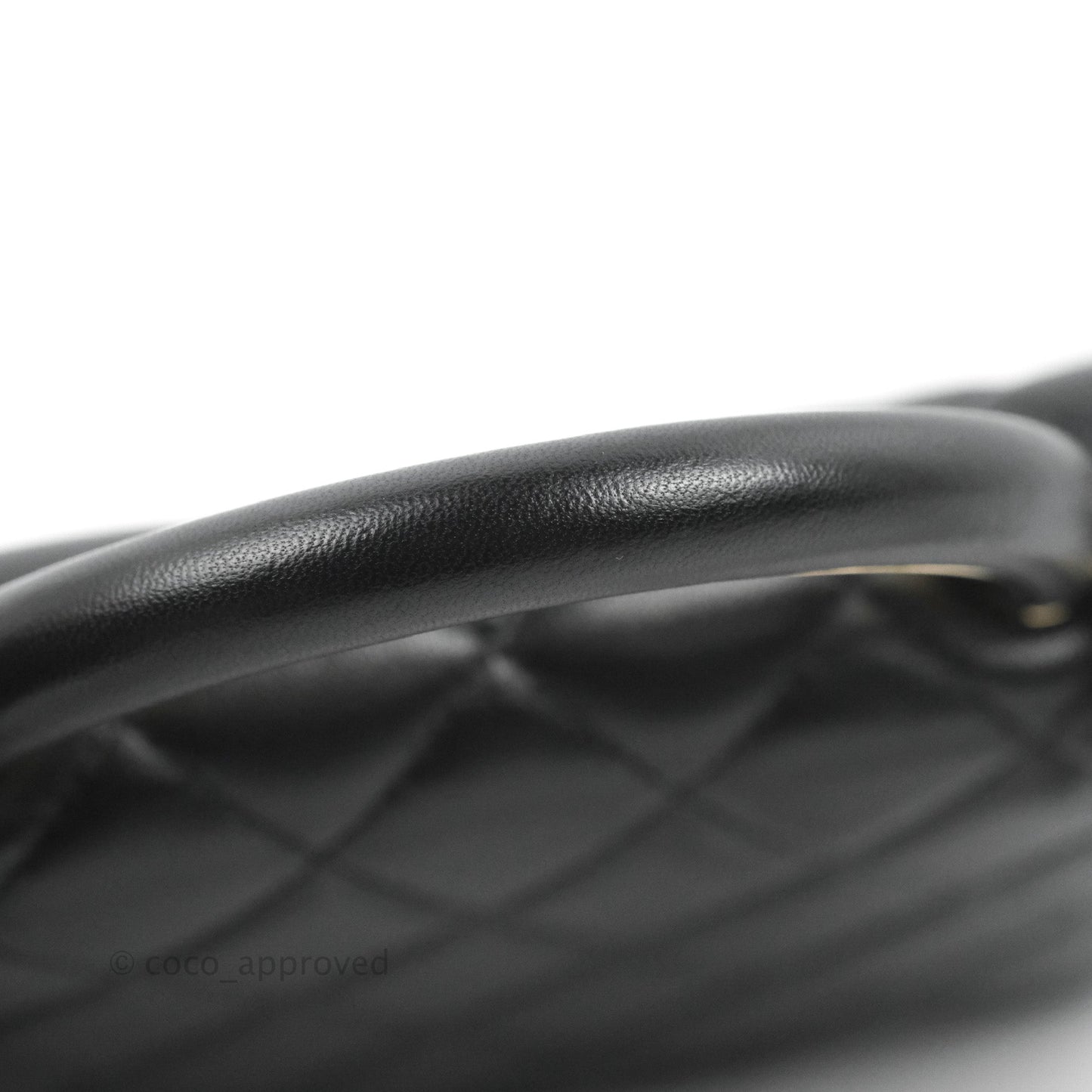 Chanel Quilted Top Handle Wallet on Chain WOC Black Lambskin Gold Hardware