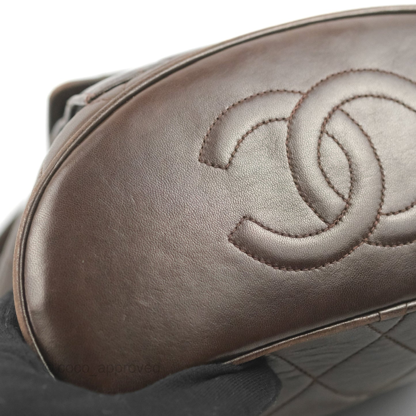 Chanel Vintage CC Duma Backpack Brown Lambskin 24K Gold Hardware