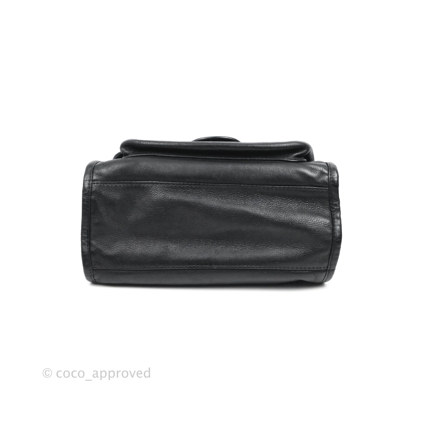 Chanel Flap Bag Black Calfskin Silver Hardware