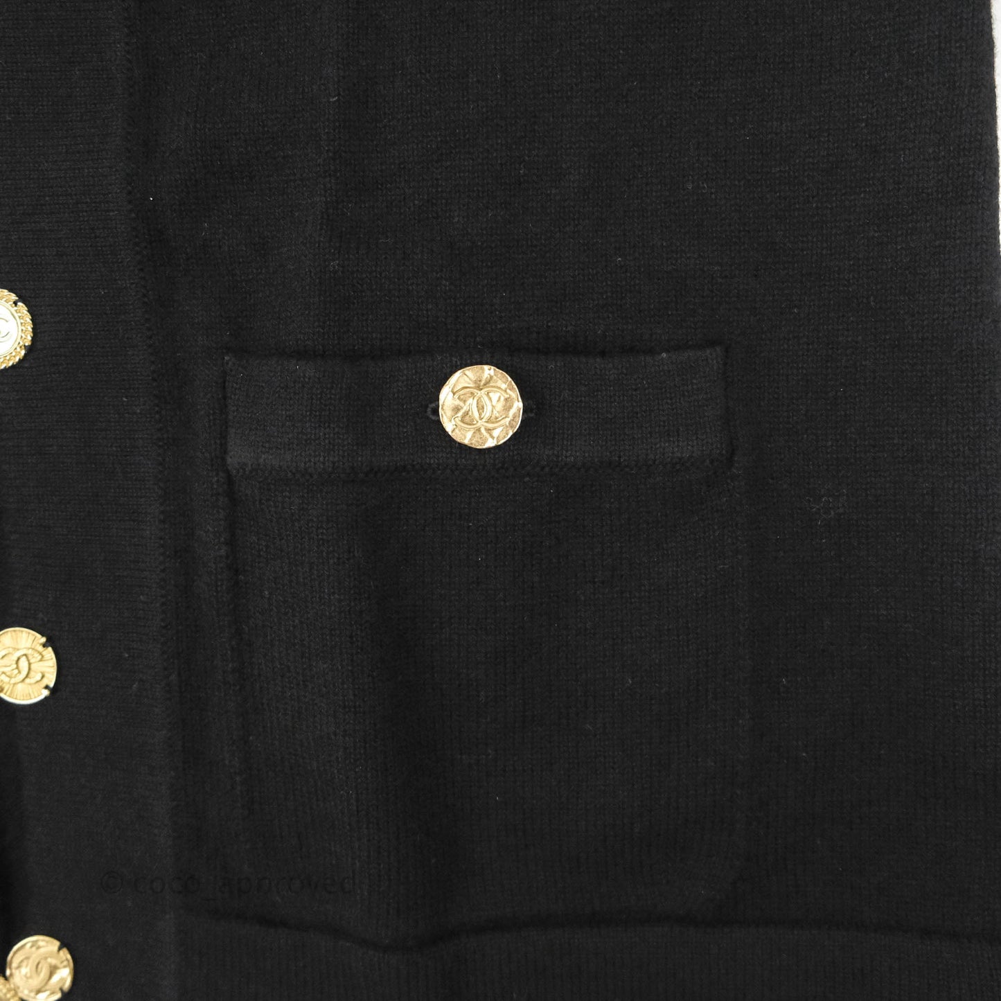 Chanel Long Cardigan Black 22SS Size 38