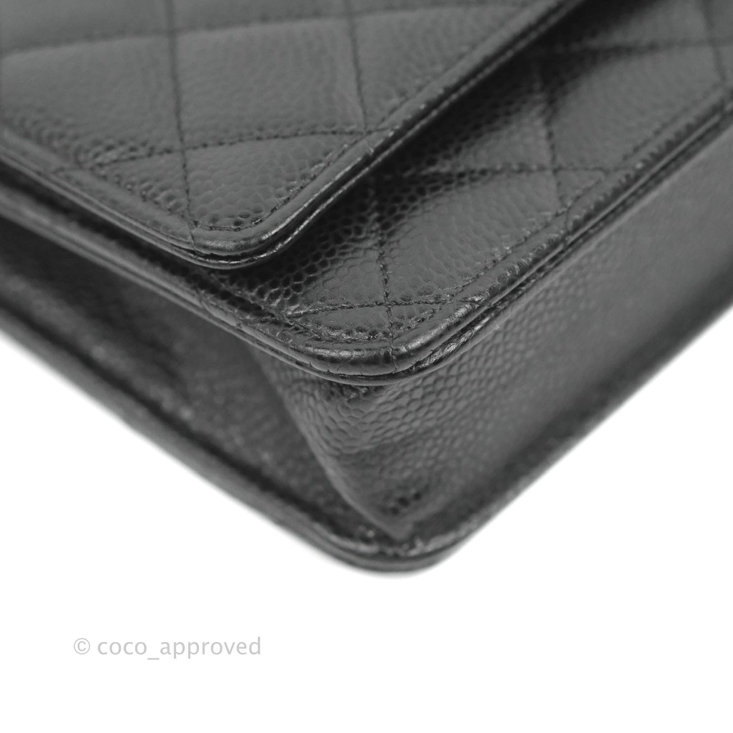Chanel Quilted Classic WOC Black Caviar Gold Hardware