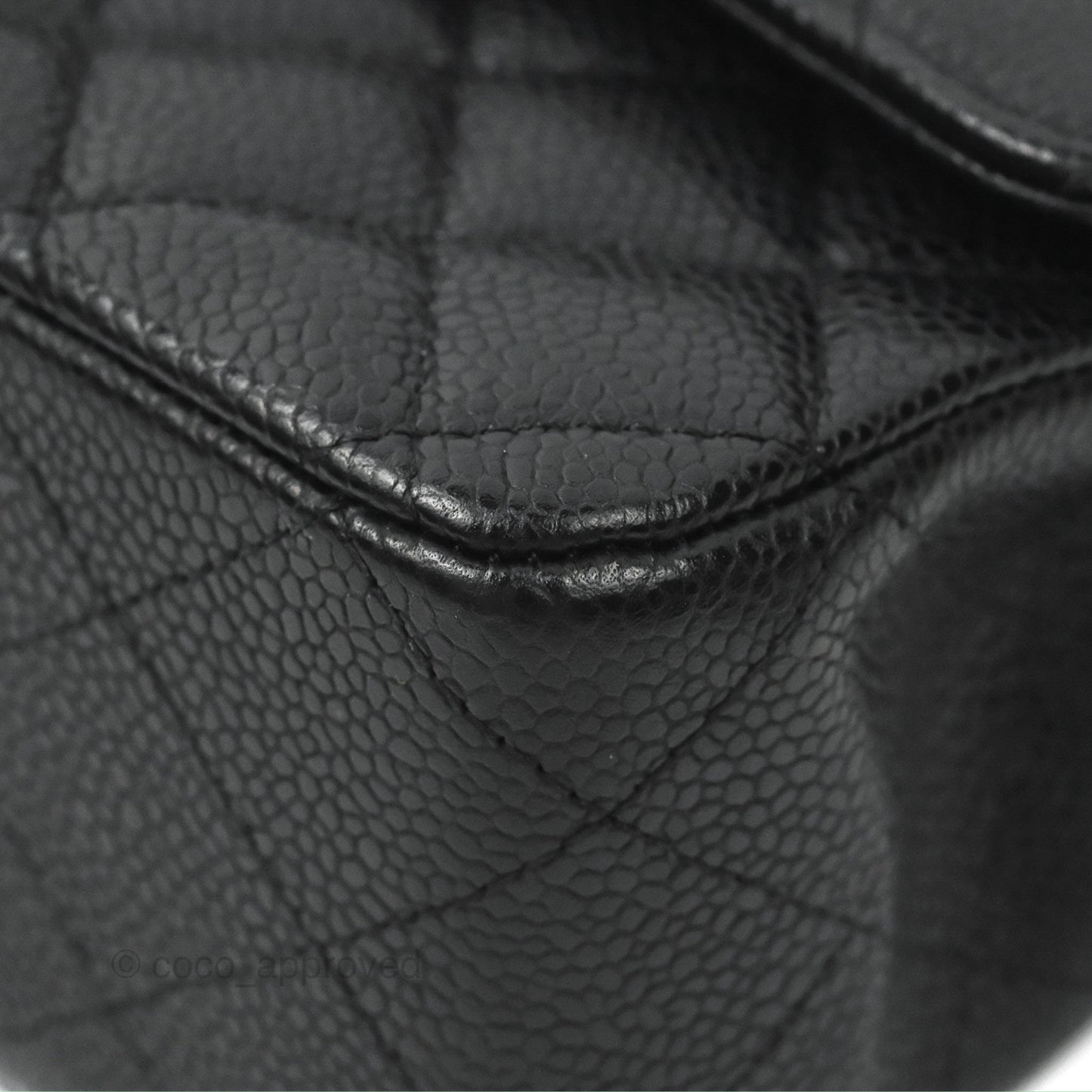 Chanel Classic M/L Medium Flap Quilted Black Caviar Silver Hardware