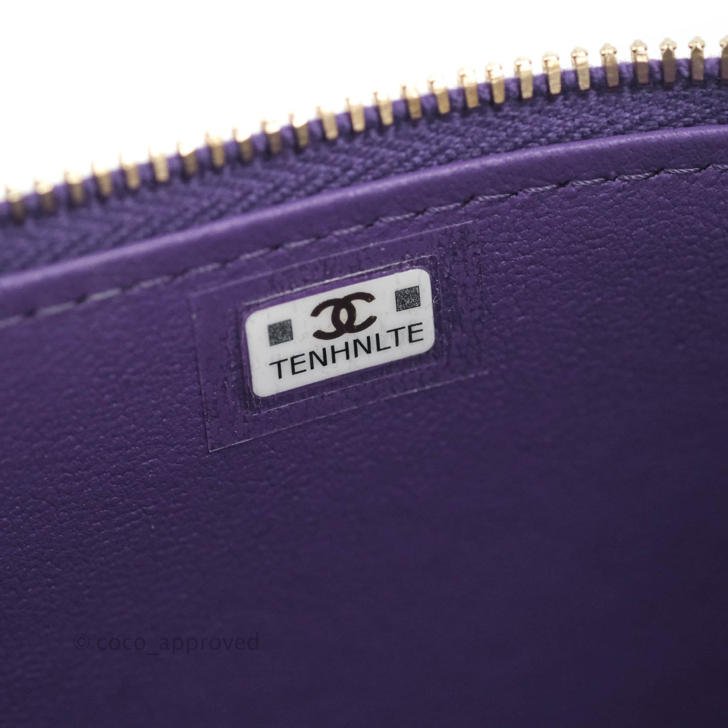 Chanel Classic Vanity Rectangular Top Handle With Chain Purple Lambskin Gold Hardware