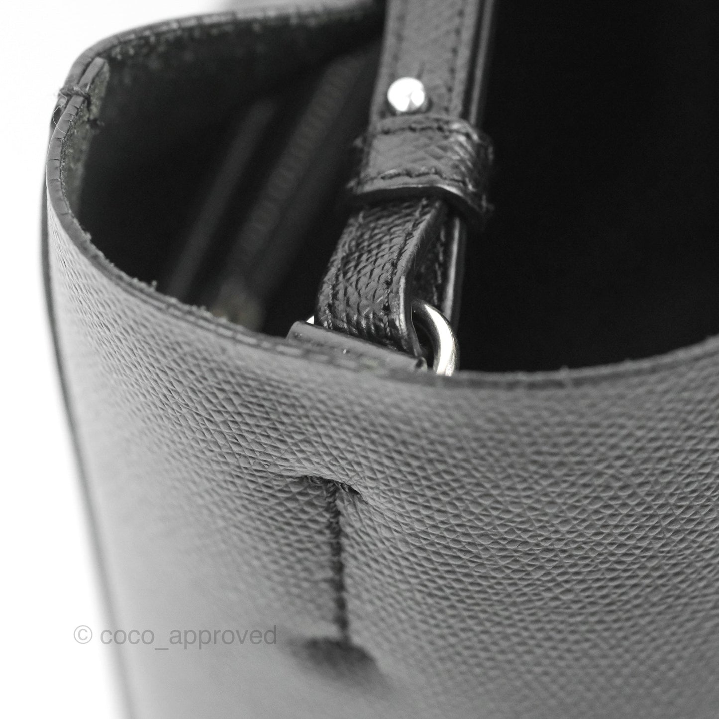 Celine Small Vertical Cabas Tote Black Grained Calfskin Silver Hardware