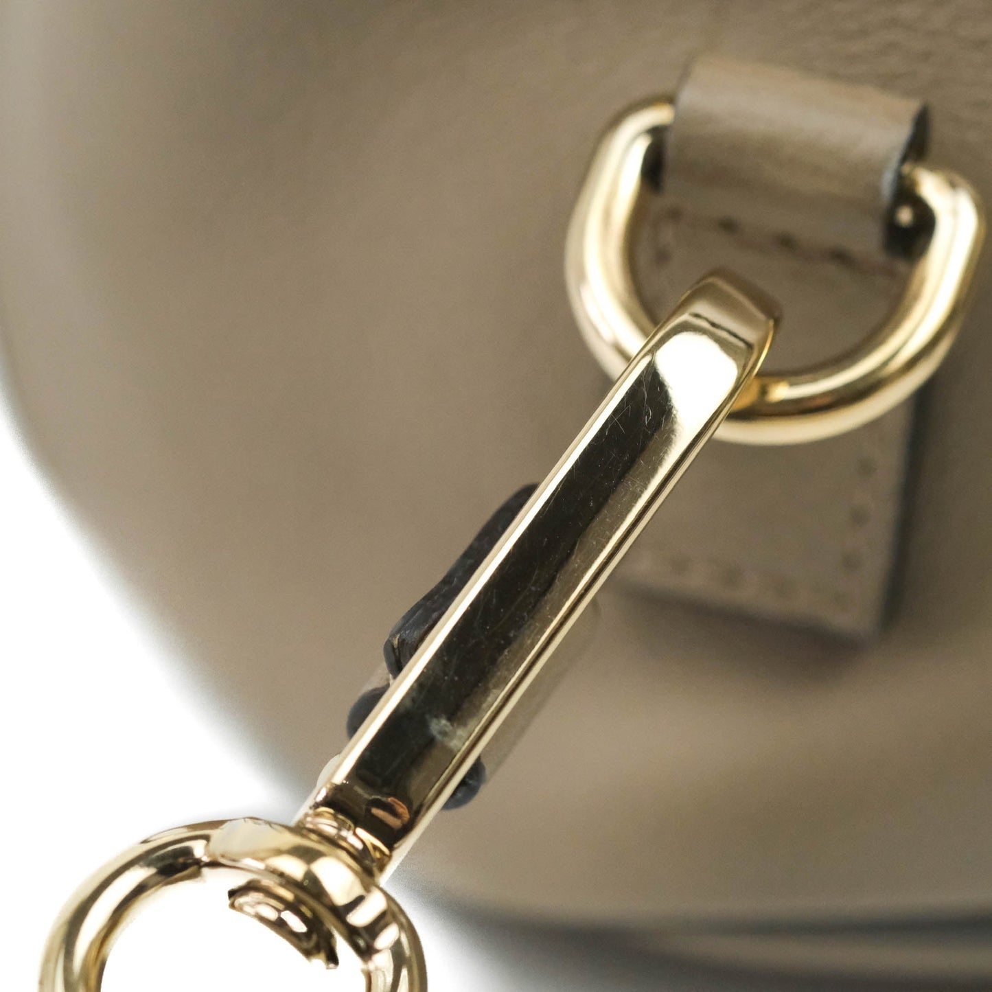 Chloe Small Faye Backpack Suede Calfskin Motty Grey Gold Hardware