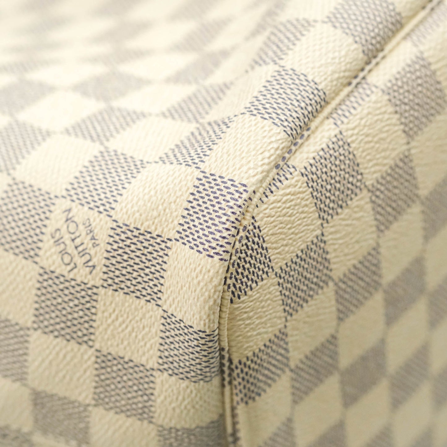 LV Neverfull MM Damier Azur Canvas Tote Bag