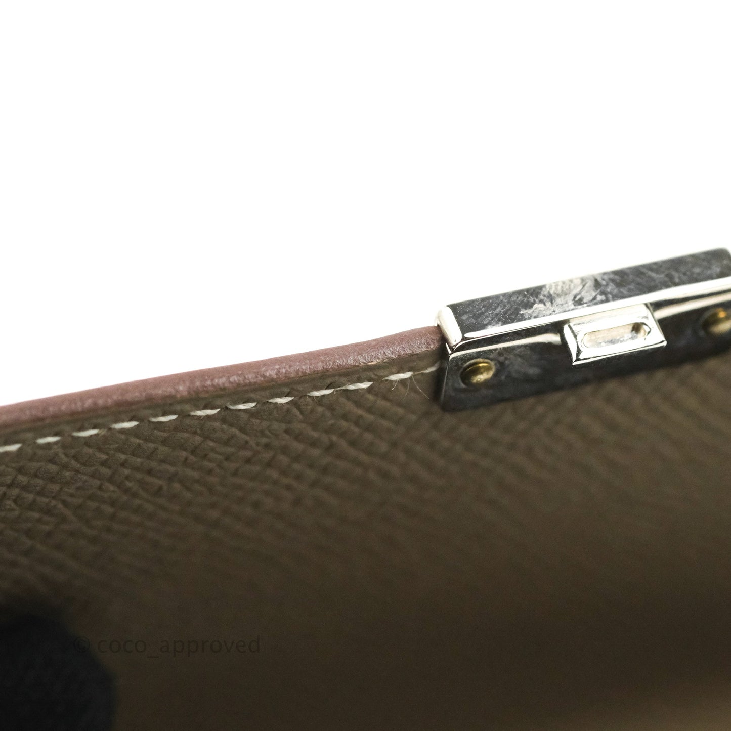 Hermes Epsom Clic 16 Wallet Etoupe 18 Palladium Hardware