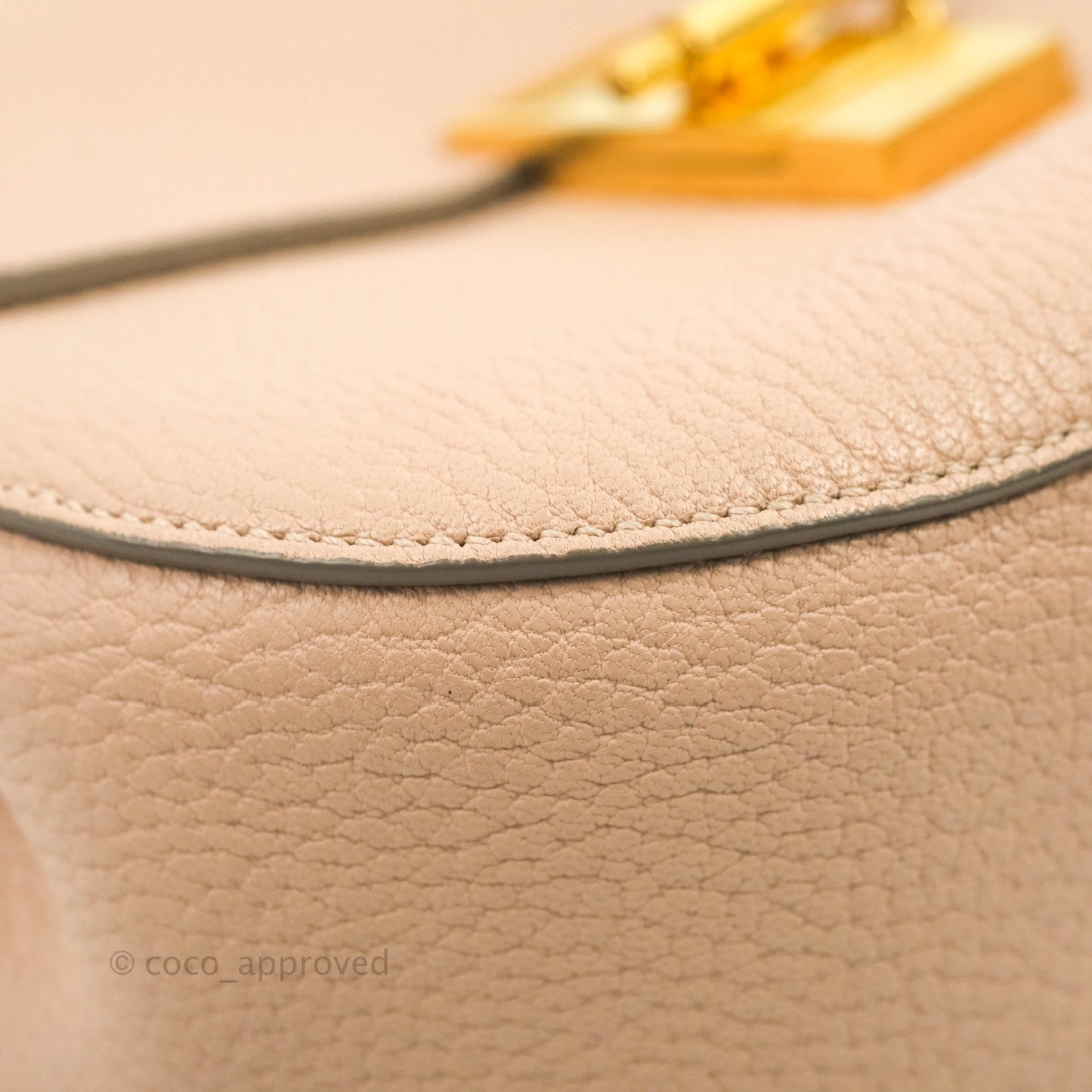 Chloe Drew Crossbody Bag Pink Grained Leather