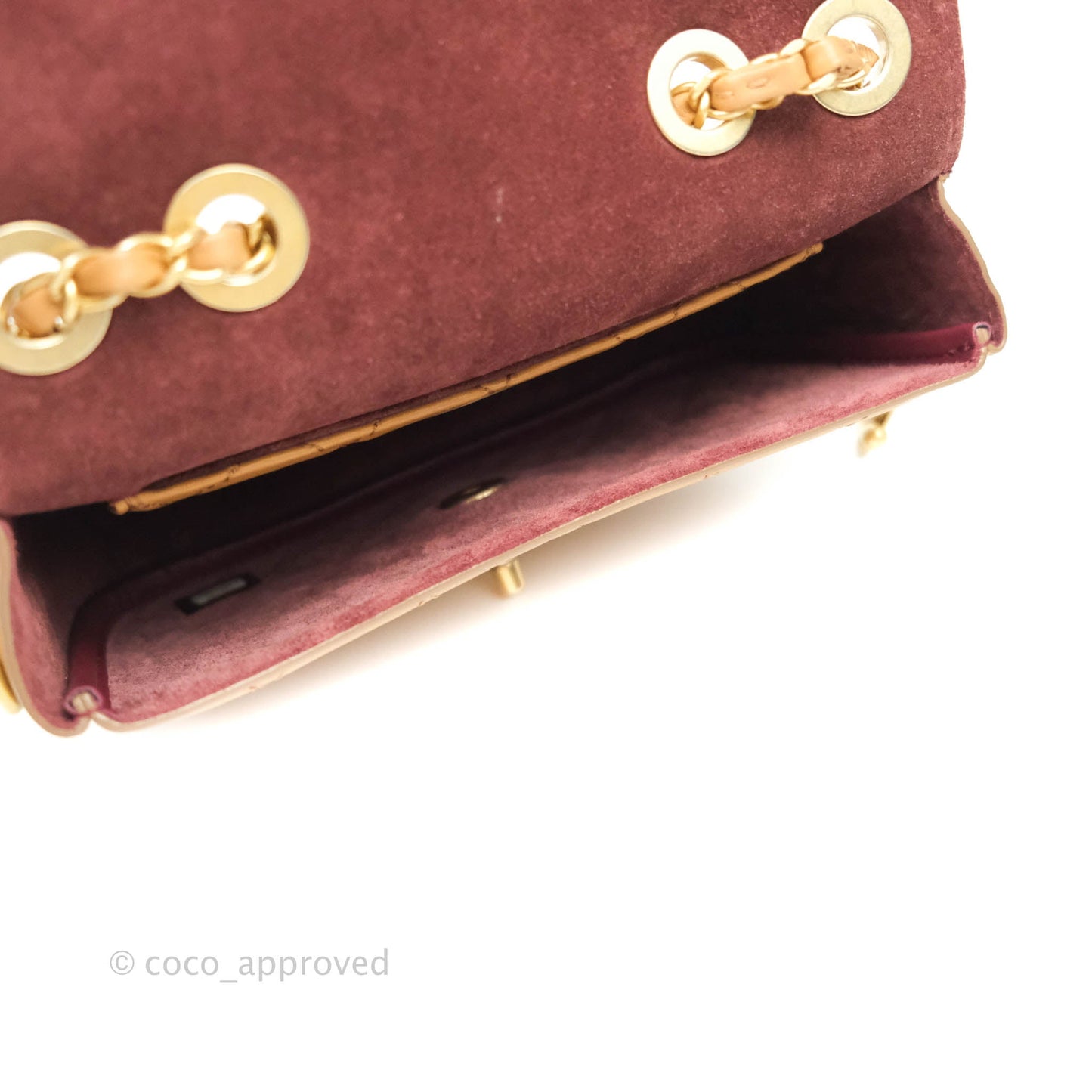 Chanel Quilted Flap With Coin Purse Caramel Calfskin Aged Gold Hardware 19K