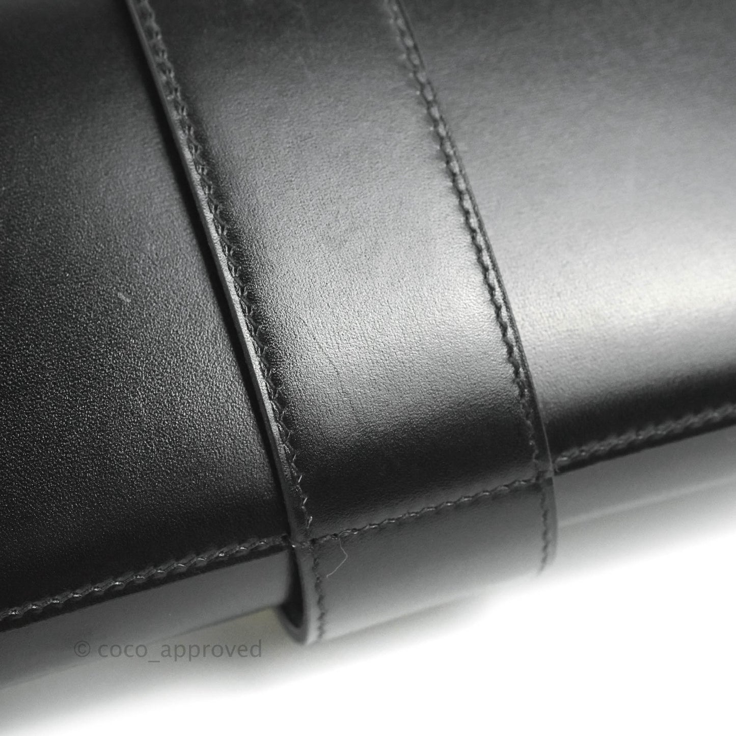 Hermes Medor 23 Clutch Black Box Leather Gold Hardware