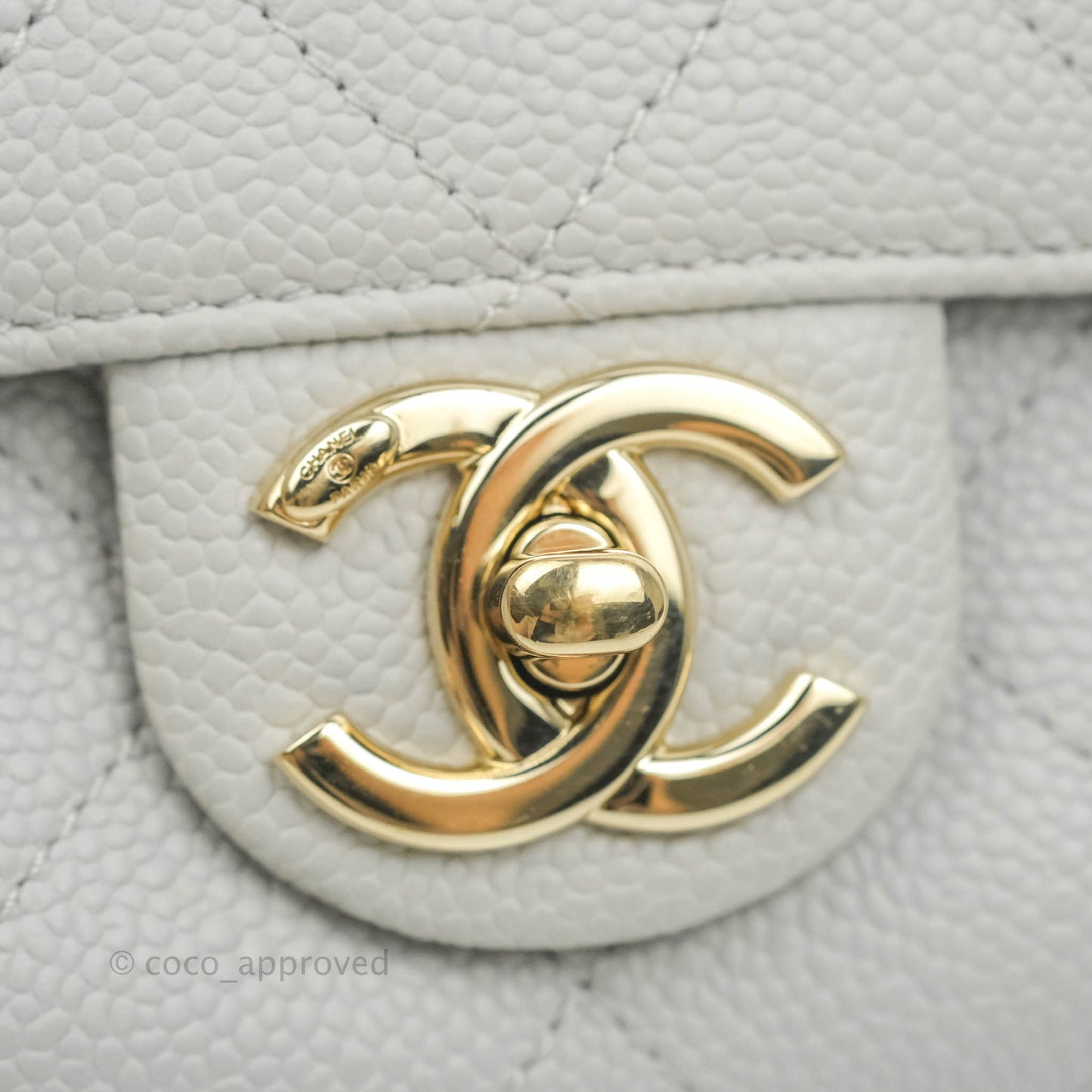 Chanel Quilted Small City Walk Flap Light Grey Caviar Gold Hardware