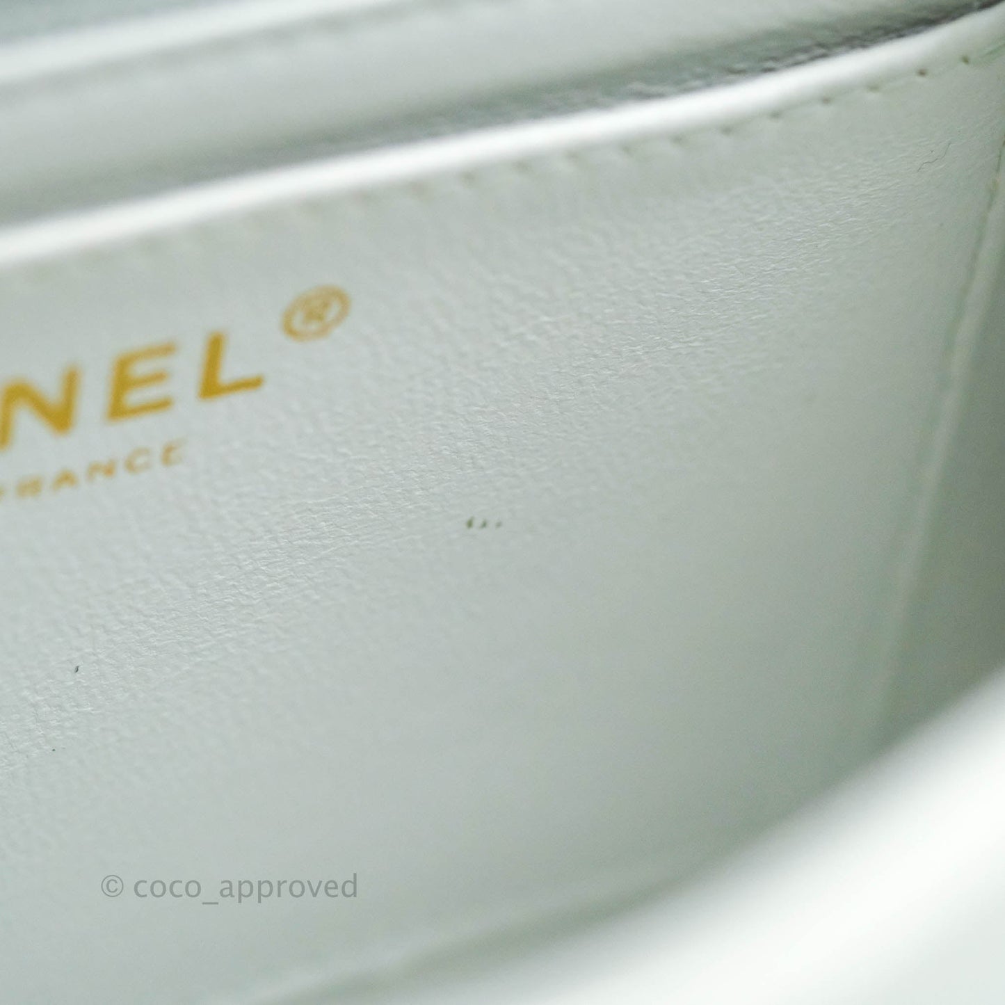 Chanel Quilted Vintage Mini Square Flap Light Blue Caviar 24K Gold Hardware