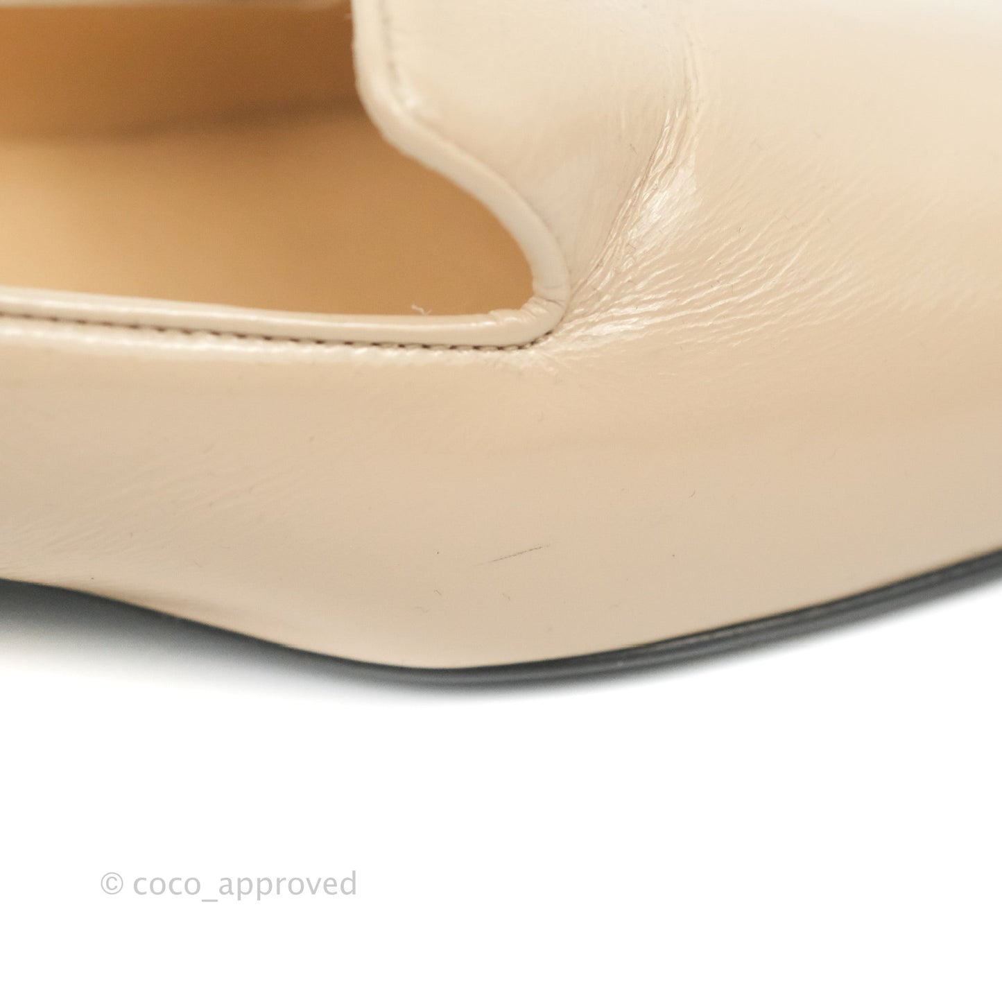 Chanel Beige Black Chain Details Loafers 35.5