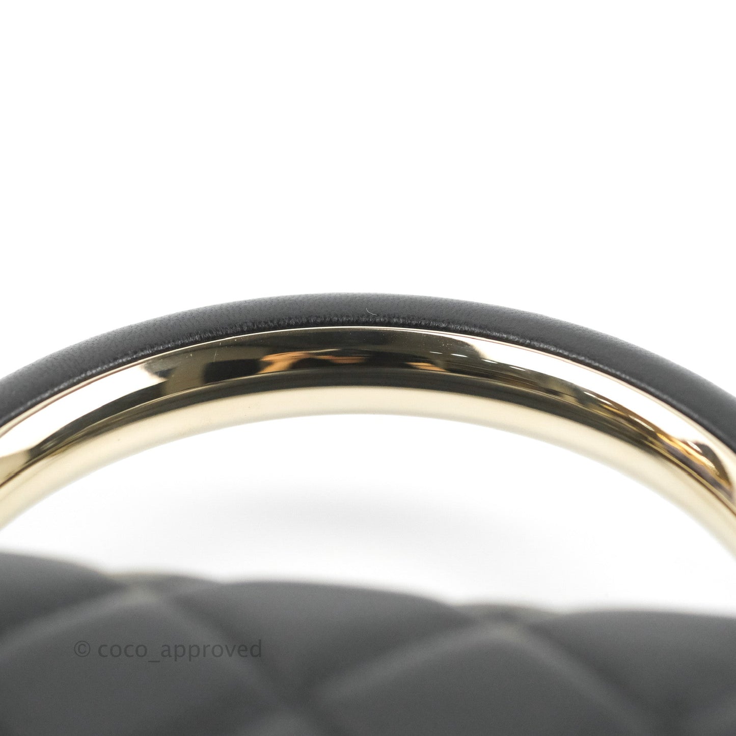 Chanel Quilted Top Handle Wallet on Chain WOC Black Lambskin Gold Hardware