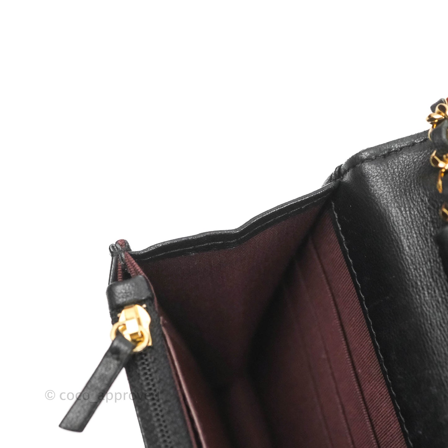 Chanel Quilted Classic WOC Black Lambskin Gold Hardware